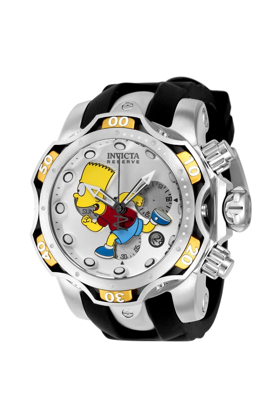 Invicta Men's Simpsons 39017 Quartz Watch with Stainless Steel Band - Stylish Casual & Dress Watch for Everyday Wear, Gifts, and Collectors