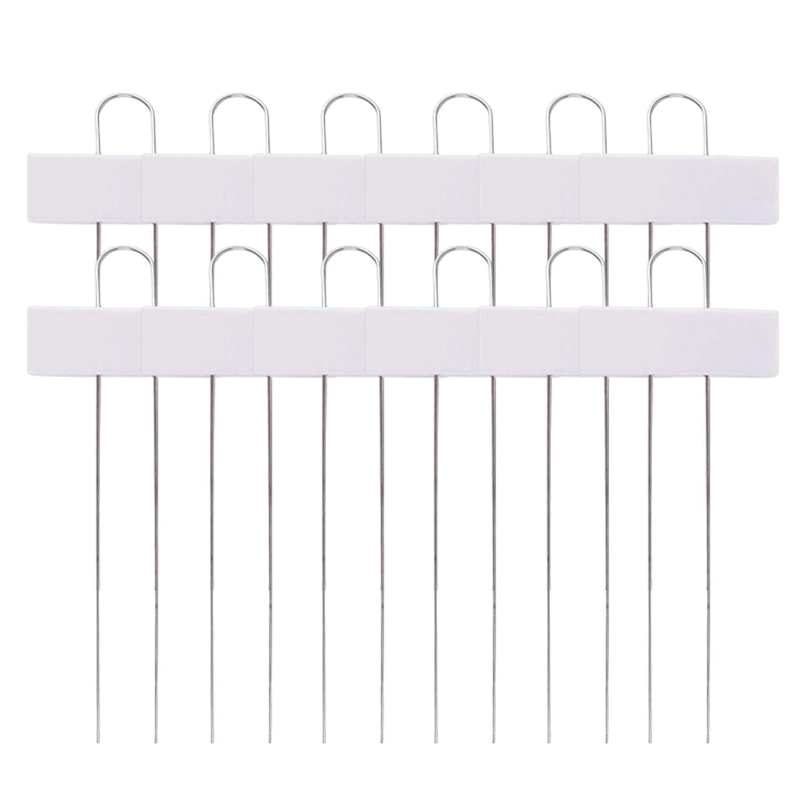 MagiDeal 12Pcs Weatherproof Iron Plant Label Stakes - Garden Markers for Outdoor Plants, Flowers, Vegetables - Durable Greenhouse Gardening Supplies (White) | Perfect for Organizing Herb Gardens & Seedlings