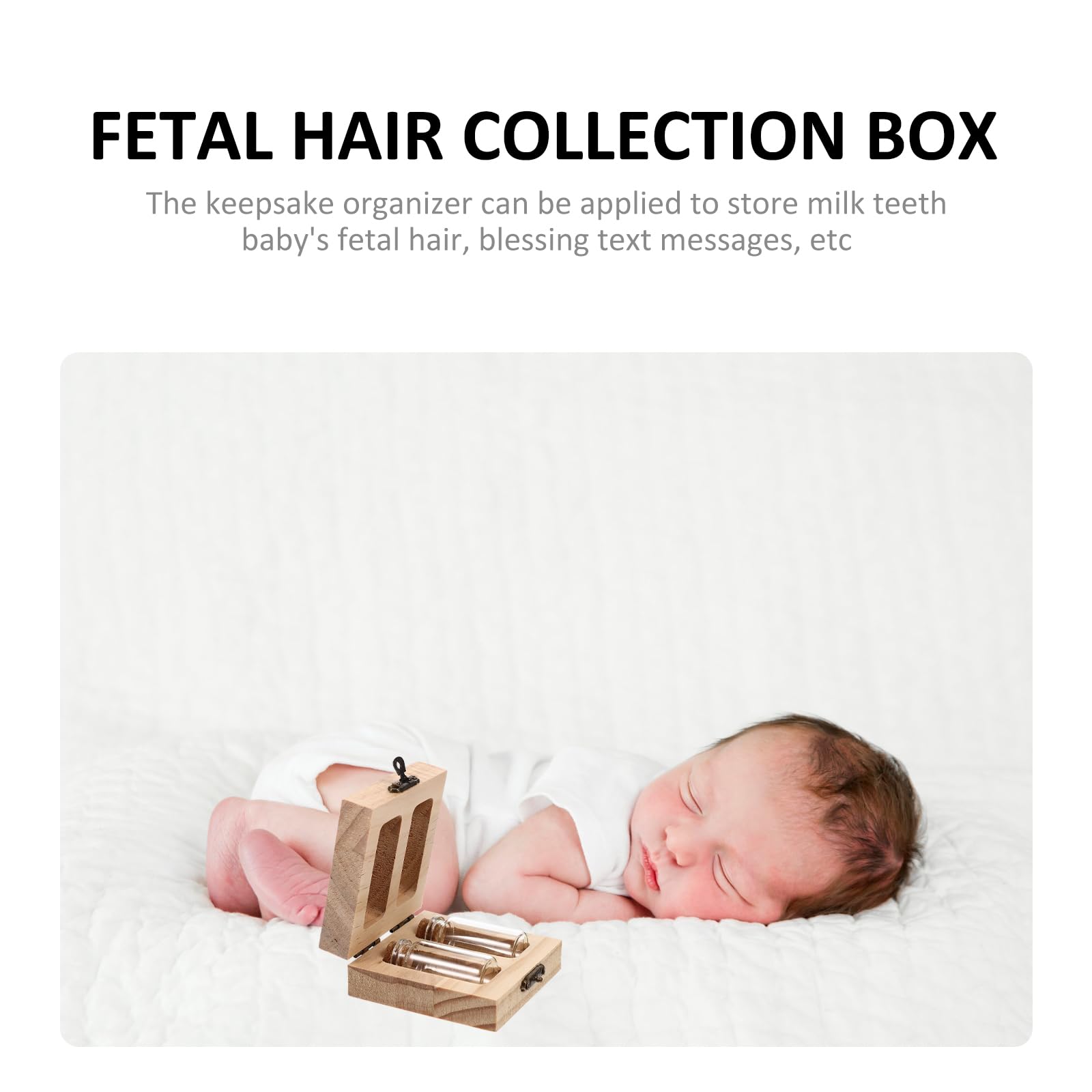 Premium Baby Keepsake Box - Umbilical Cord & Tooth Storage Organizer with Fetal Hair Collection - Elegant Memory Preservation for Newborns & Toddlers (Perfect Baby Shower Gift & First Year Milestone Souvenir)