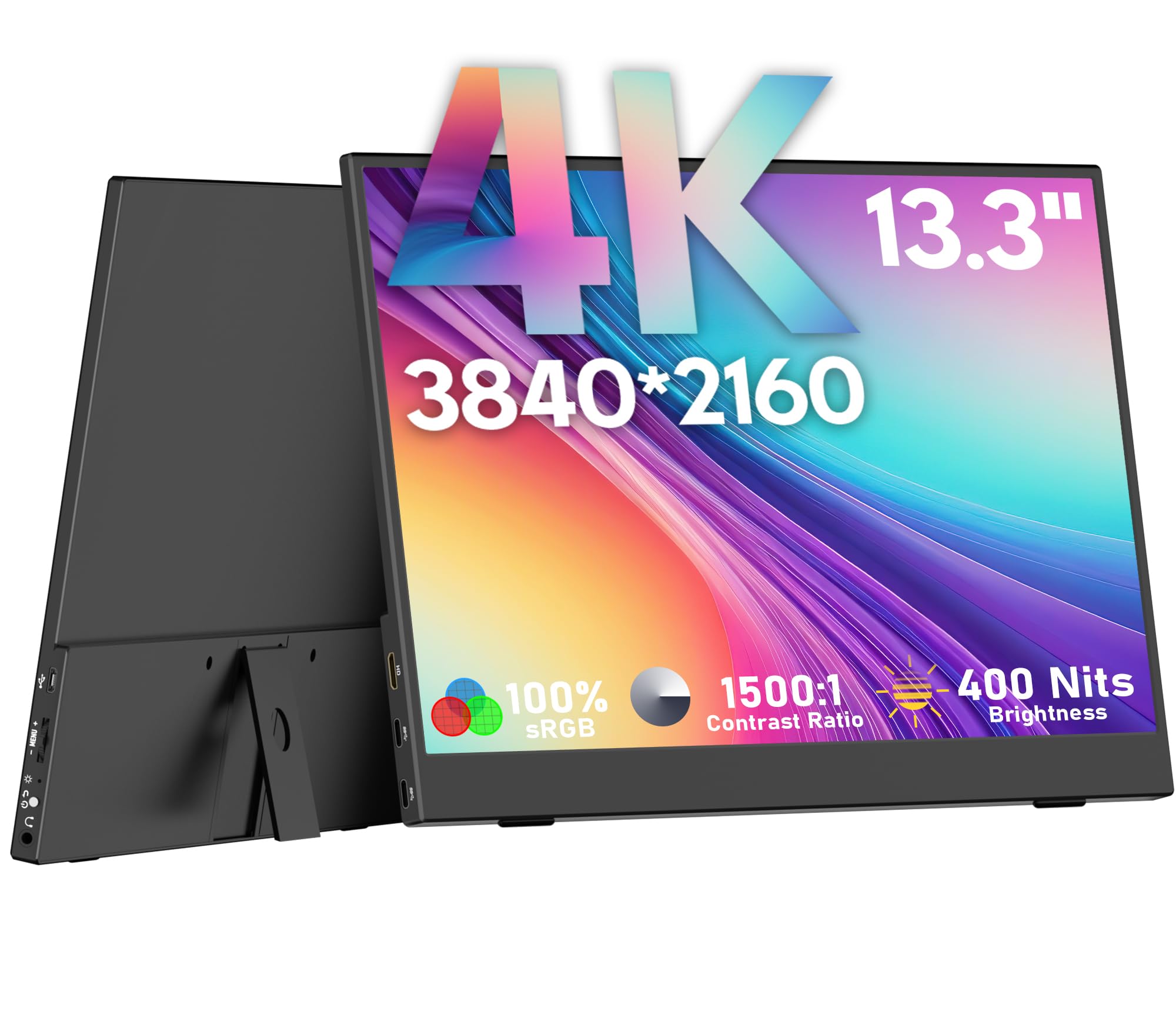 4K Portable Monitor 13.3