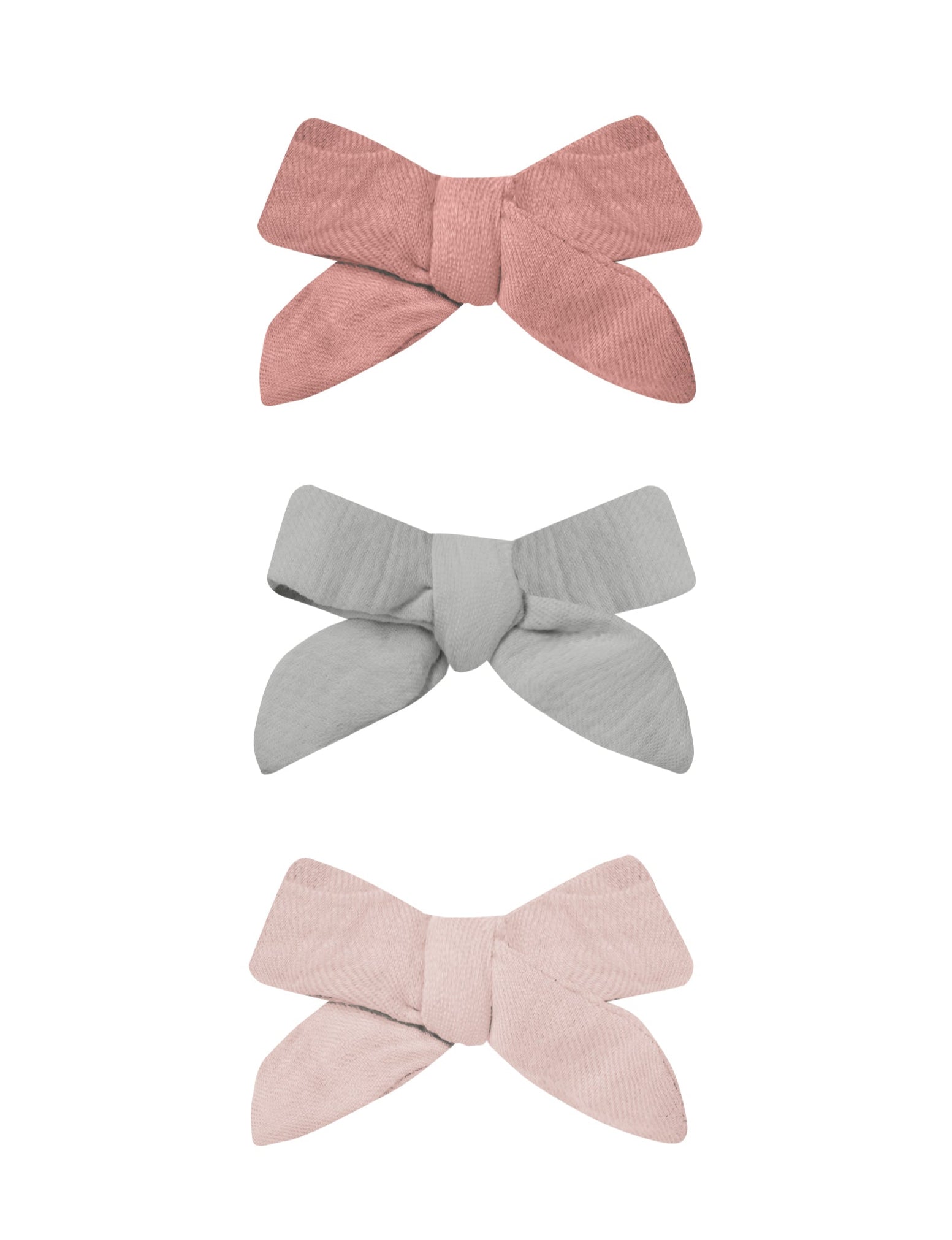 3-Piece Bow Hair Clip Set - Lipstick, Sky & Bubblegum Colors - Perfect for Girls' Hair Accessories, Parties & Everyday Styling