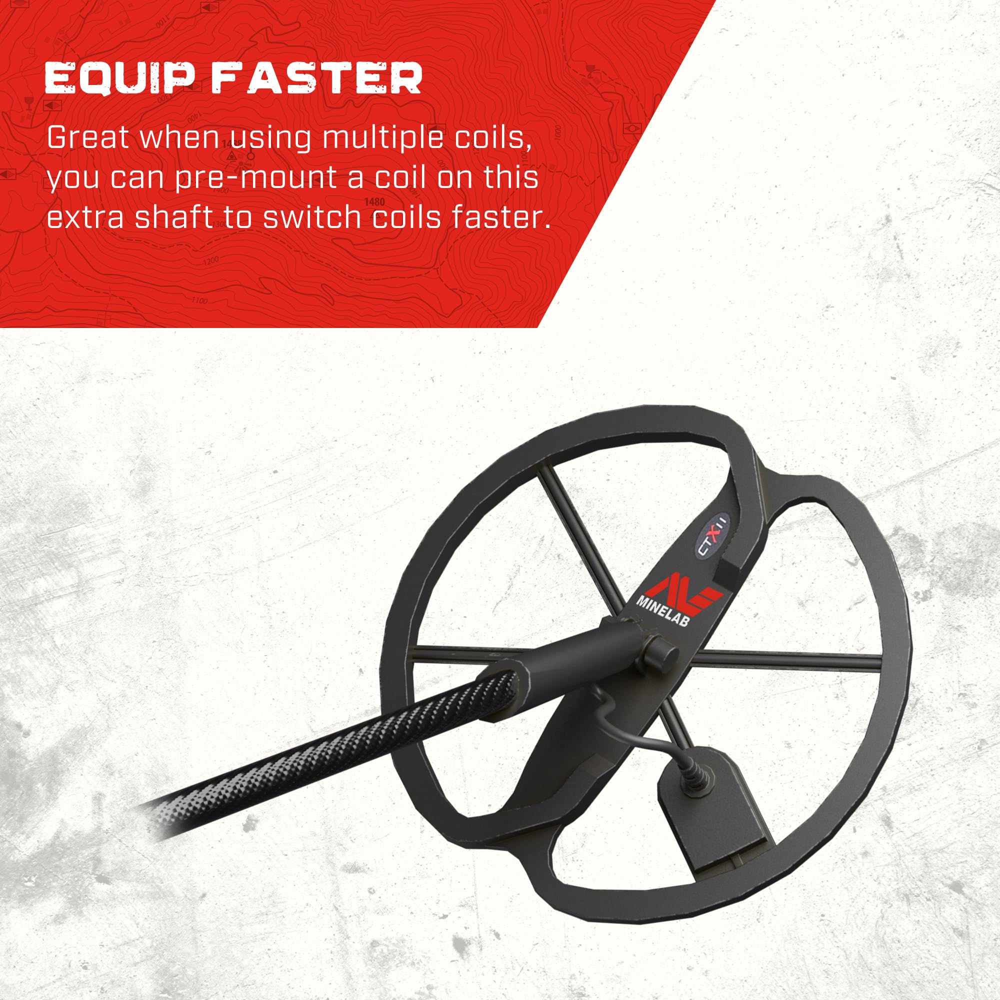 Minelab Carbon Fiber Lower Shaft for CTX 3030 Metal Detector - Lightweight & Durable Replacement Part for Treasure Hunting & Beach Metal Detecting