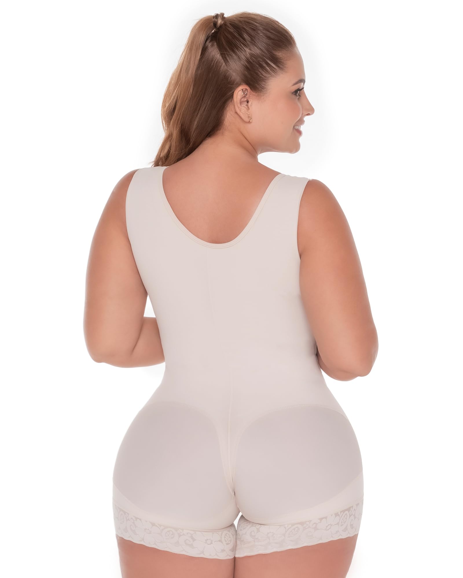 D'PRADA Colombian High Compression Shapewear Bodysuit - Tummy Control Waist Trainer for Women - Slimming Body Shaper for Postpartum, Workout & Daily Wear