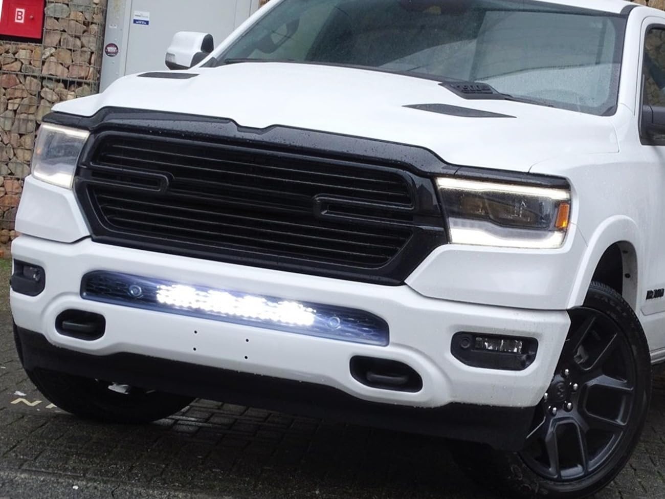 20-Inch LED Light Bar for 2019-2024 Dodge RAM Limited | 120W High Power Off-Road Light with Mounting Brackets & Wiring Kit | Perfect for Night Driving, Off-Roading & Truck Customization