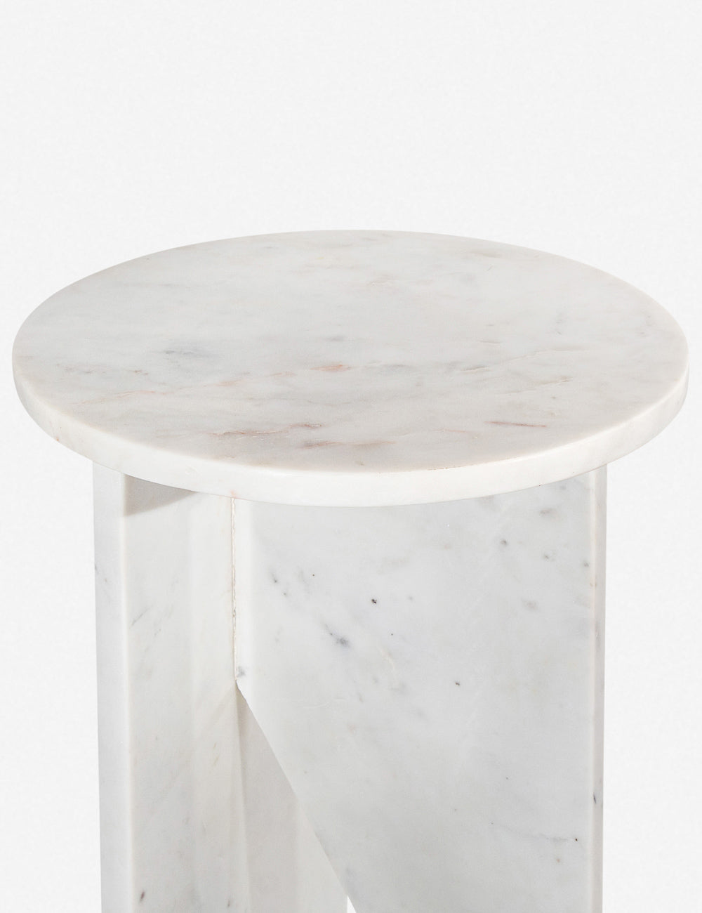 Biagio Round Side Table - Modern End Table for Living Room, Bedroom & Office - Small Accent Table with Sturdy Metal Base - Perfect for Coffee, Books & Decor