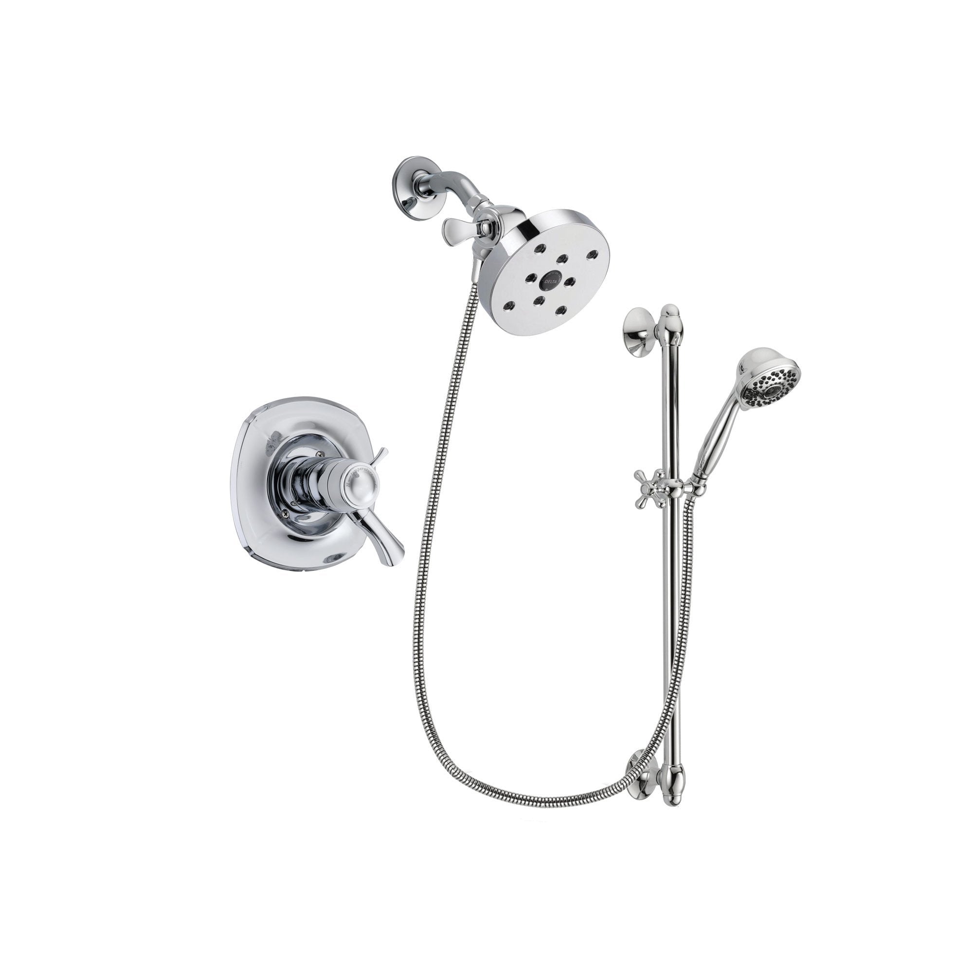 Delta Addison Chrome Finish Thermostatic Shower Faucet System with 5.5