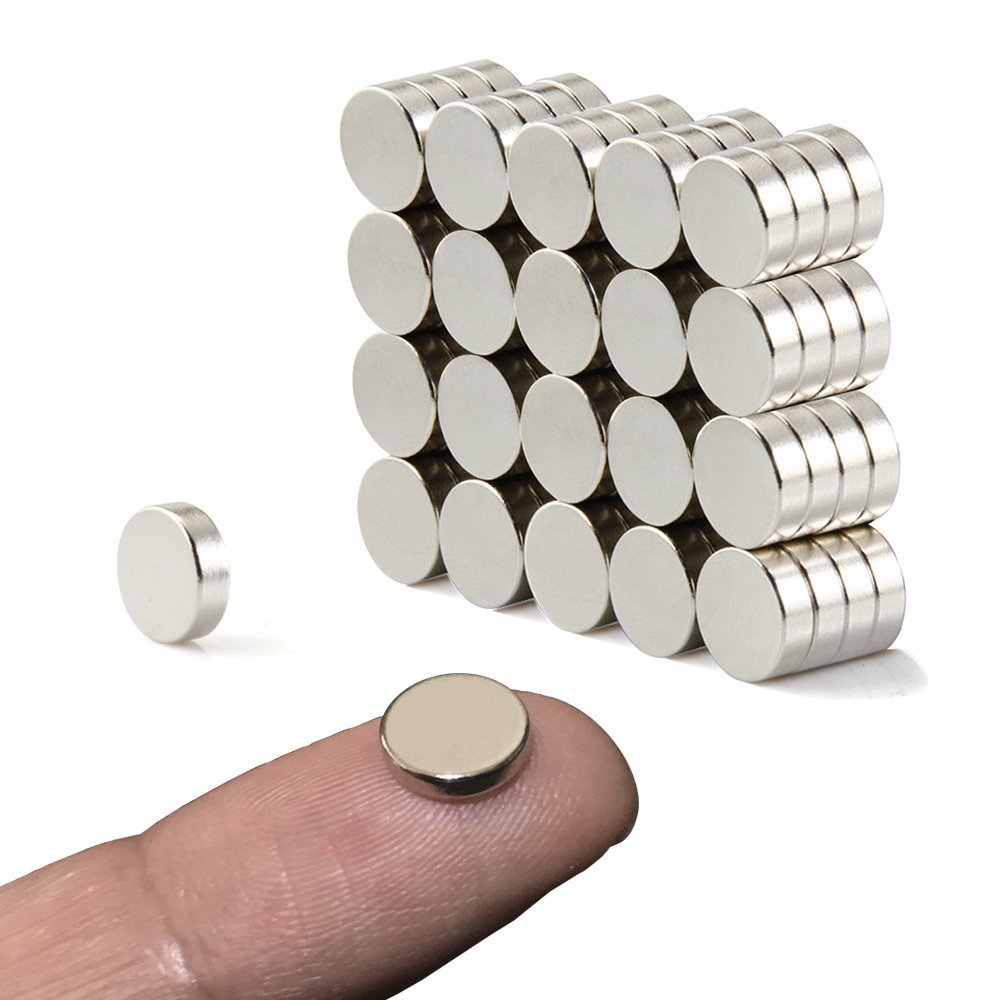 80-Piece 8x2mm Strong Refrigerator Magnets - Multi-Purpose Fridge Magnets for Science Projects, DIY Crafts, Office & Home Organization (Perfect for Whiteboards, Photos, Notes & School Projects)