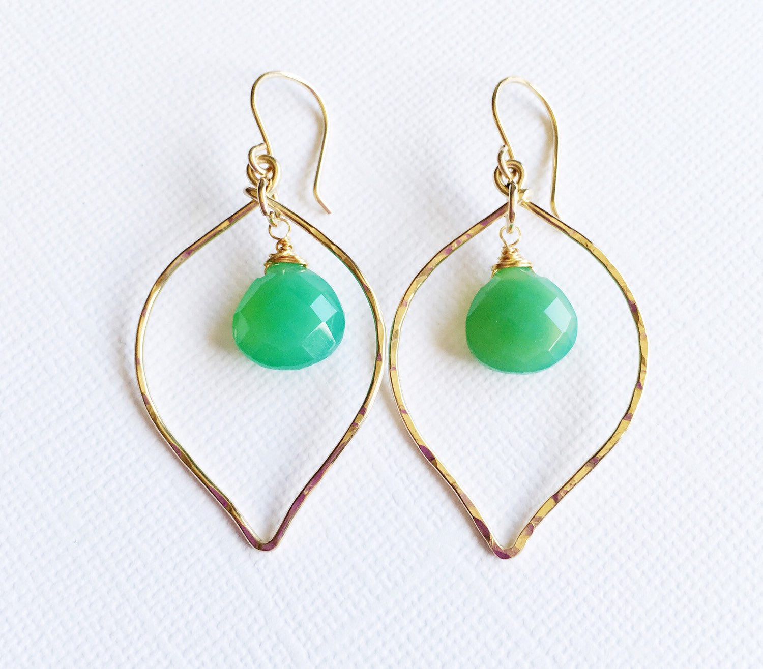 Doree Chrysoprase Earrings (N261) – Elegant Green Gemstone Jewelry for Women, Perfect for Parties, Weddings & Everyday Wear
