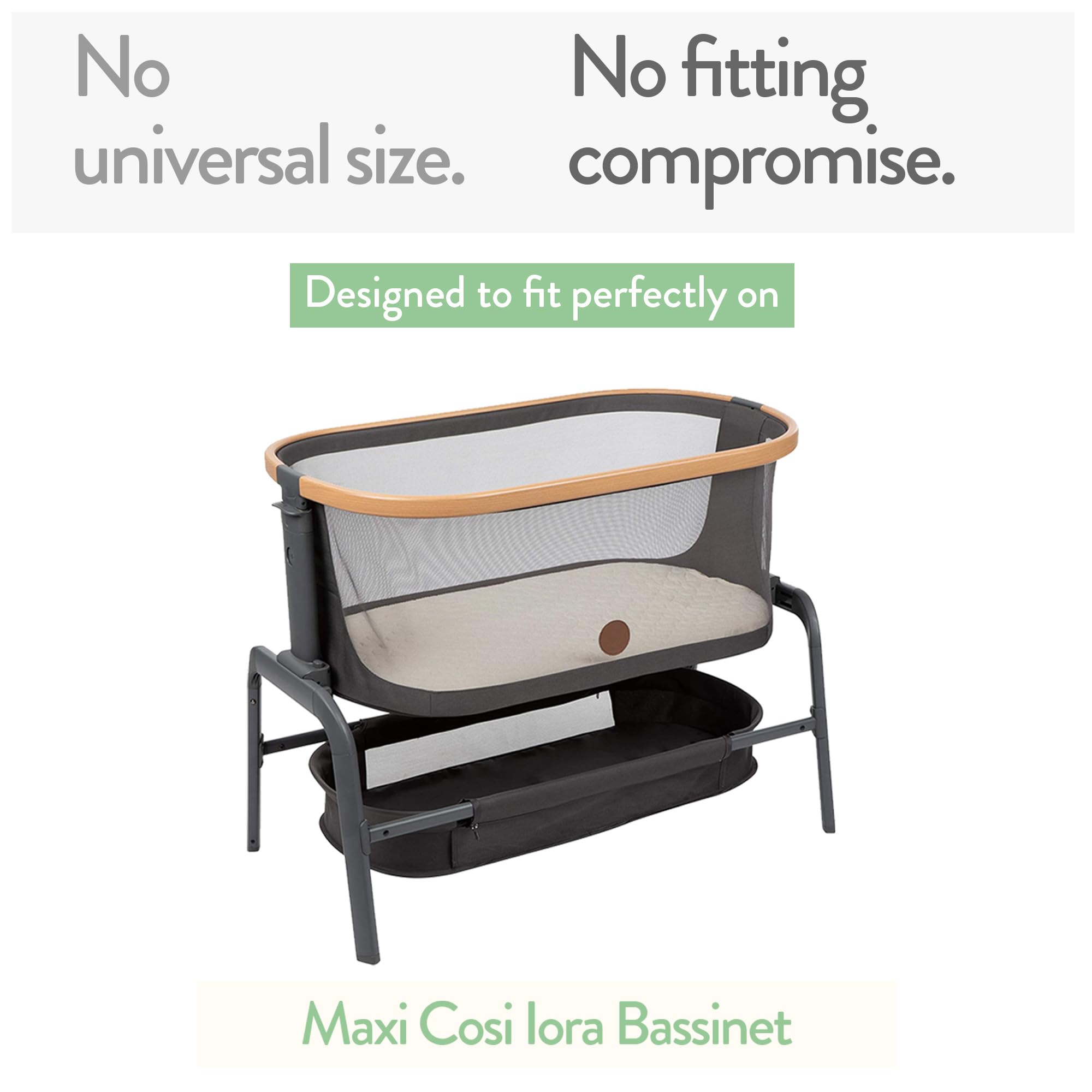 Joey + Joan Waterproof Bassinet Mattress Pad Cover - 2 Pack Ultra Soft Bamboo Viscose Terry Protector for Maxi-COSI Iora/Swift Baby Bassinet (21