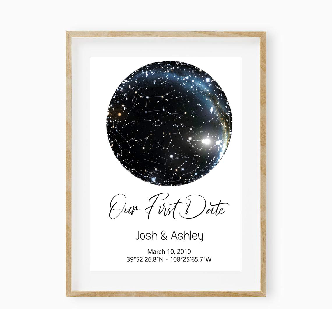 Custom Star Map - Personalized Constellation Print - Unique Gift for Engagement, Wedding & Anniversary - 16x20