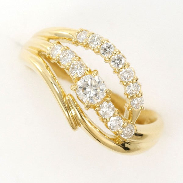 18K Yellow Gold Diamond Ring for Women - Elegant Solitaire Engagement & Wedding Band - Perfect for Proposals, Anniversaries, and Special Occasions