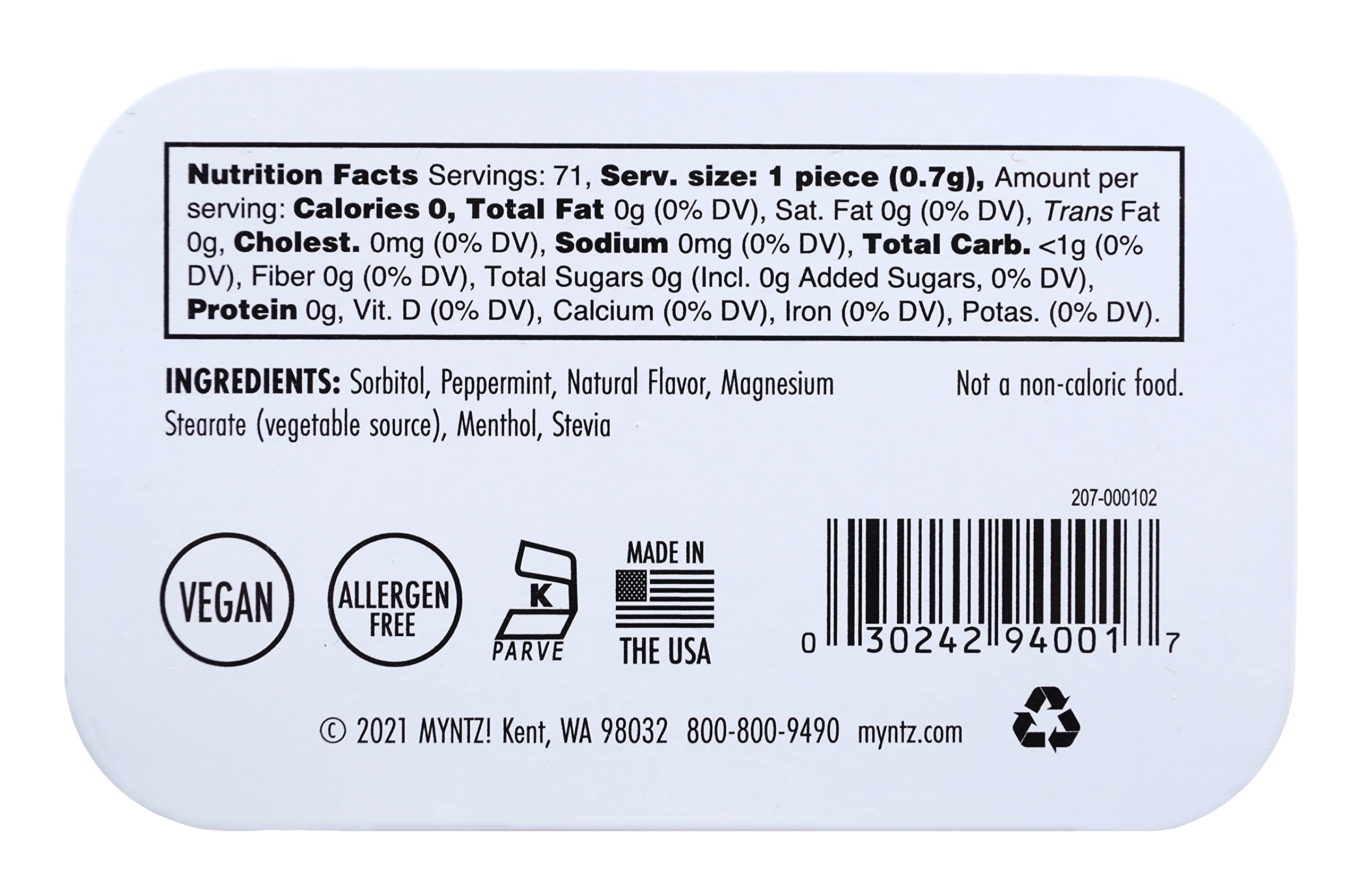 Myntz Brand Wintergreen Mints - 8 Pack of 1.75oz Tins, Refreshing Wintergreen Flavor for Fresh Breath | Perfect for Office, Travel & After Meals