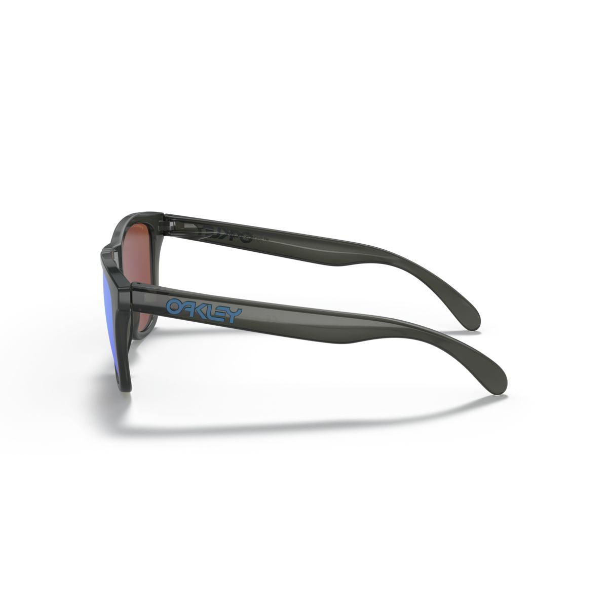 Oakley Frogskins Sunglasses - Low Bridge Fit, Grey Smoke Frame with Prizm Sapphire Lenses (Model 0OO9245-924574) | UV Protection for Running, Cycling & Outdoor Sports