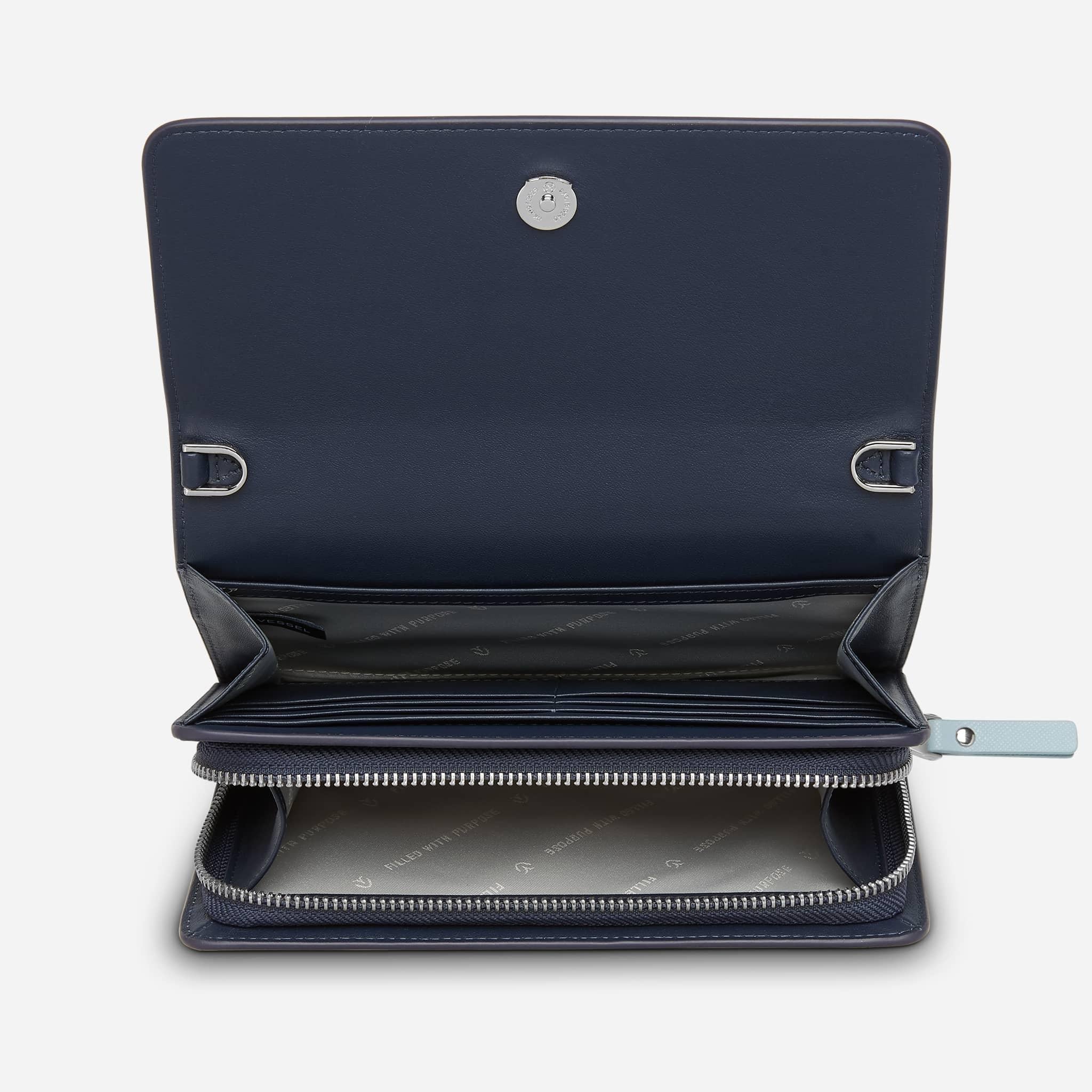 Genuine Leather Clutch Wallet for Women - Slim RFID Blocking Card Holder with Wristlet Strap - Perfect for Parties, Travel & Everyday Use