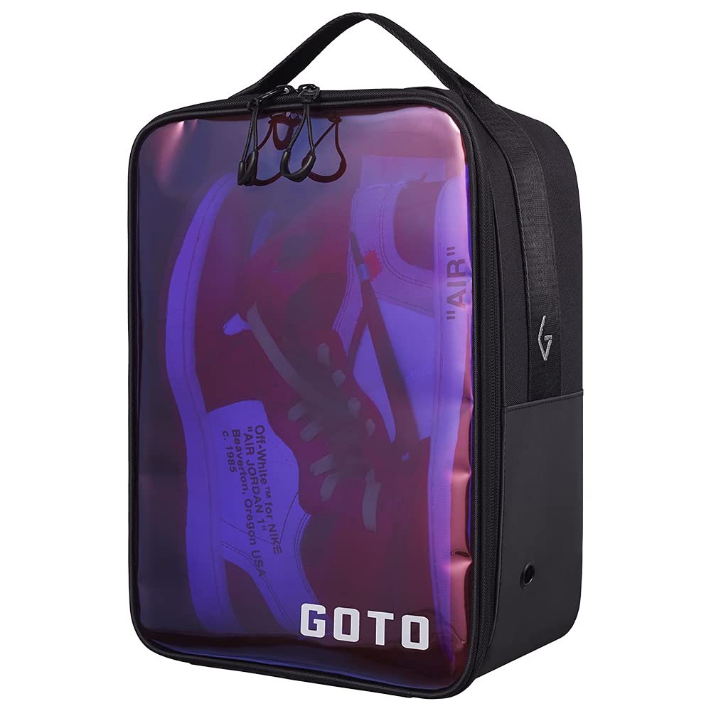 GOTO Mamba Sneaker Bag 10L - Waterproof Gym Bag for Men & Women with Shoe Compartment - Fits Up to US Men's Size 11 - Perfect for Sports, Travel & Workout - Black (9