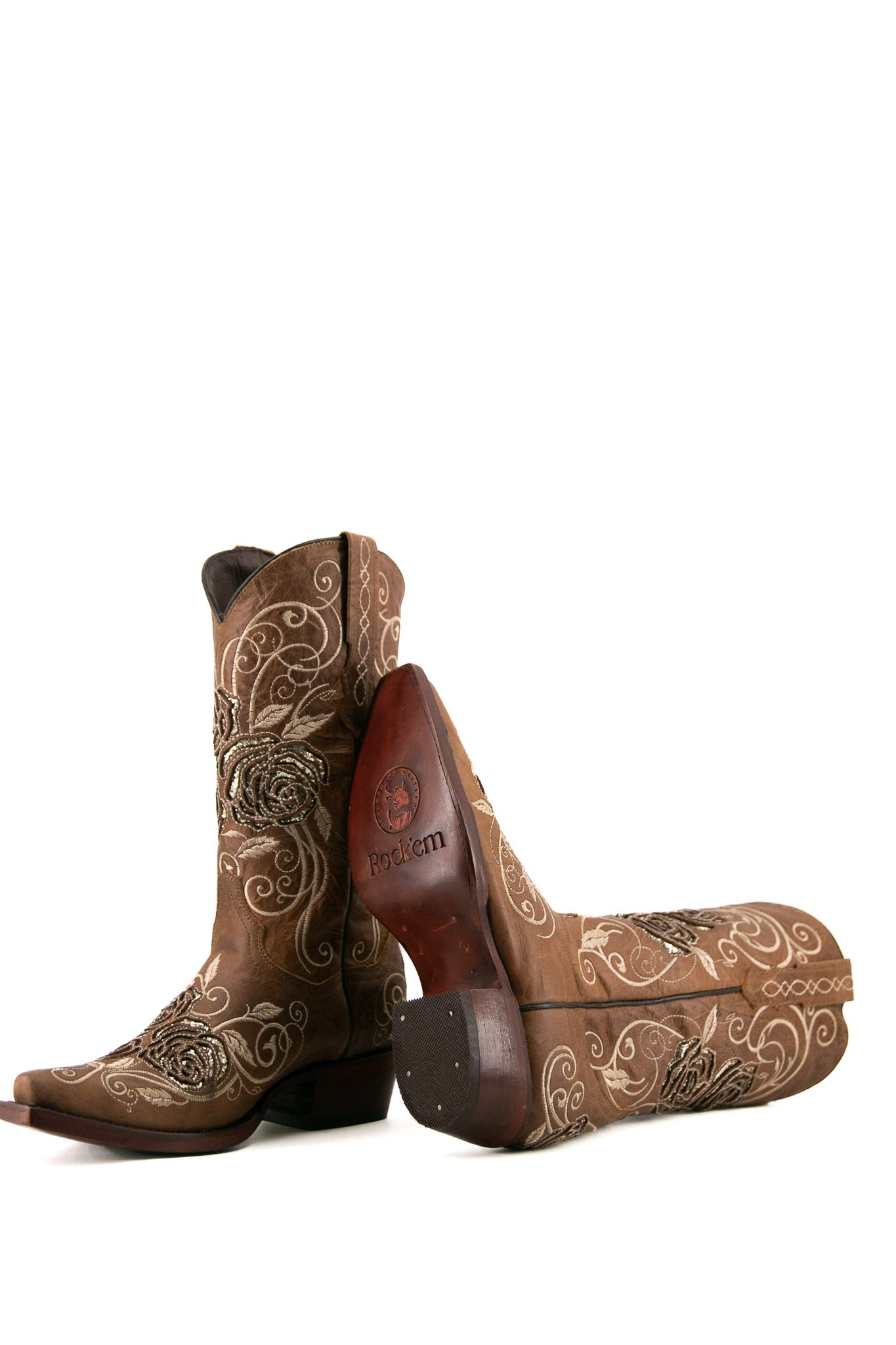 Rosal Snip Toe Cowgirl Boots for Women - Western Ankle Boots with Pointed Toe | Perfect for Country Dancing, Rodeo, and Casual Outfits