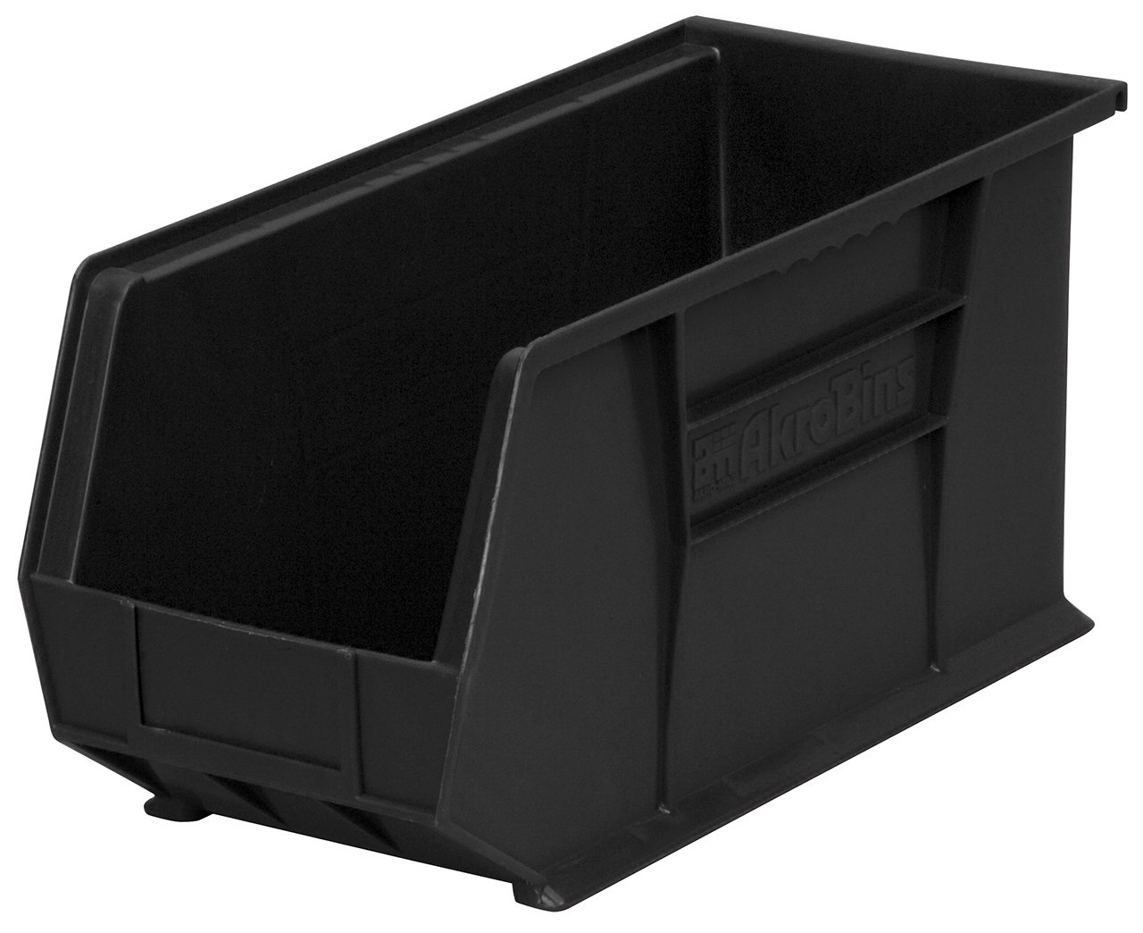 Akro-Mils 30265BLACK 6-Pack Black Plastic Storage Bins - 18