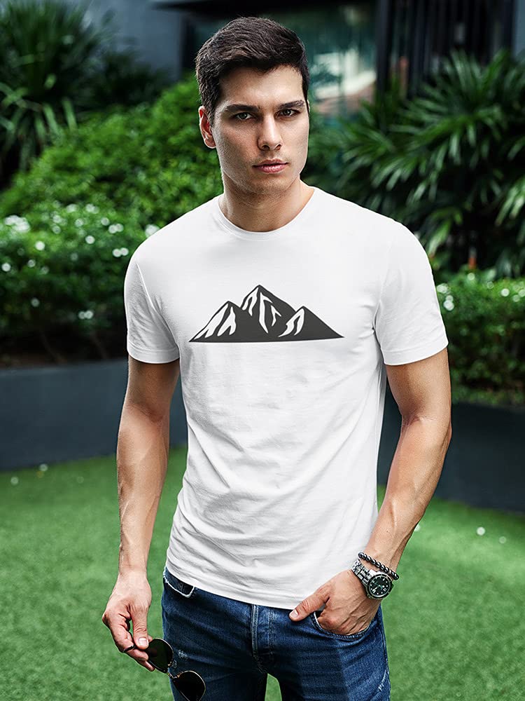 Men's Mountain Cool Landscape Doodle T-Shirt - Casual Graphic Tee for Outdoor Adventures & Streetwear Style