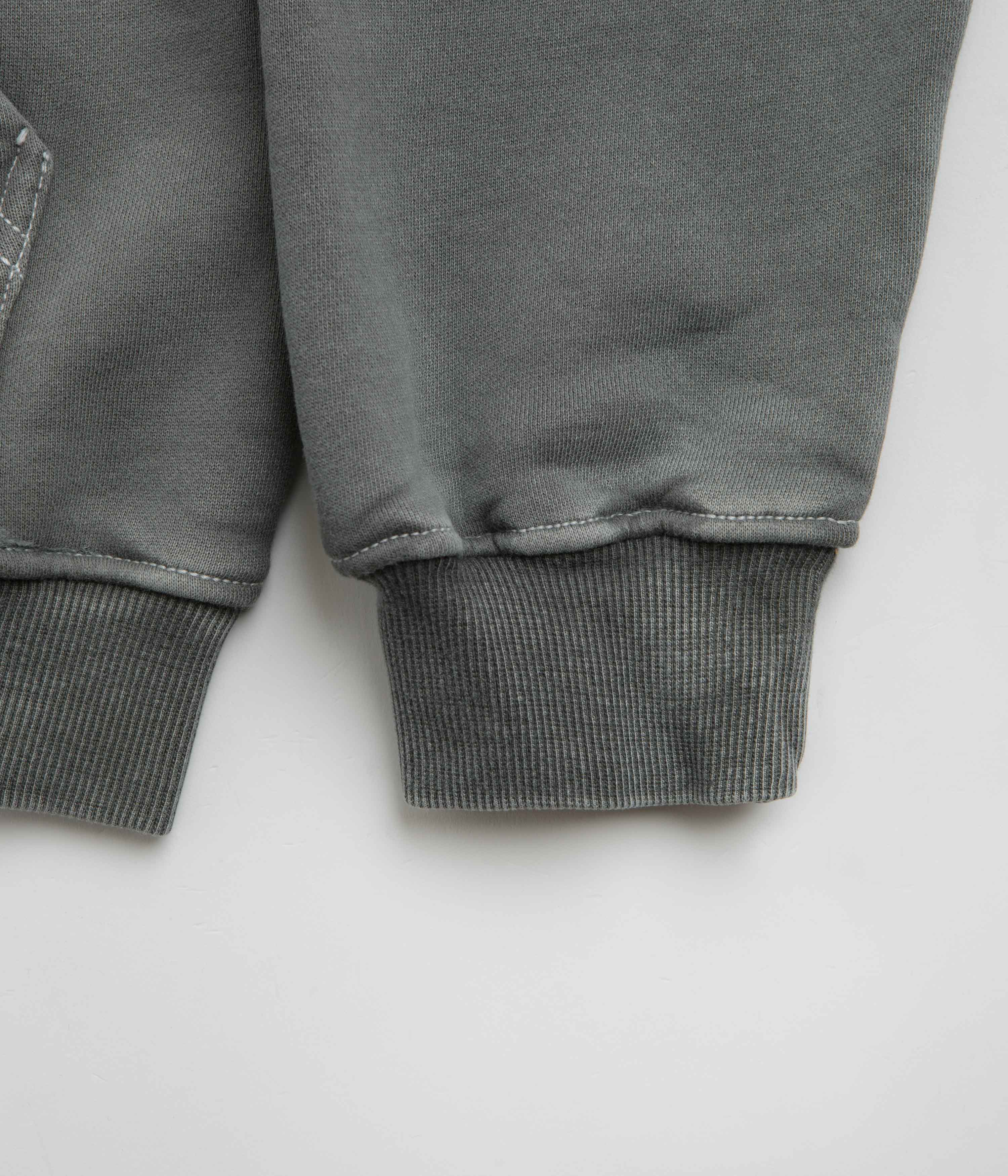 Butter Goods Breakdown Zip Thru Hoodie - Washed Black | Men's Streetwear Pullover for Urban Fashion & Casual Wear