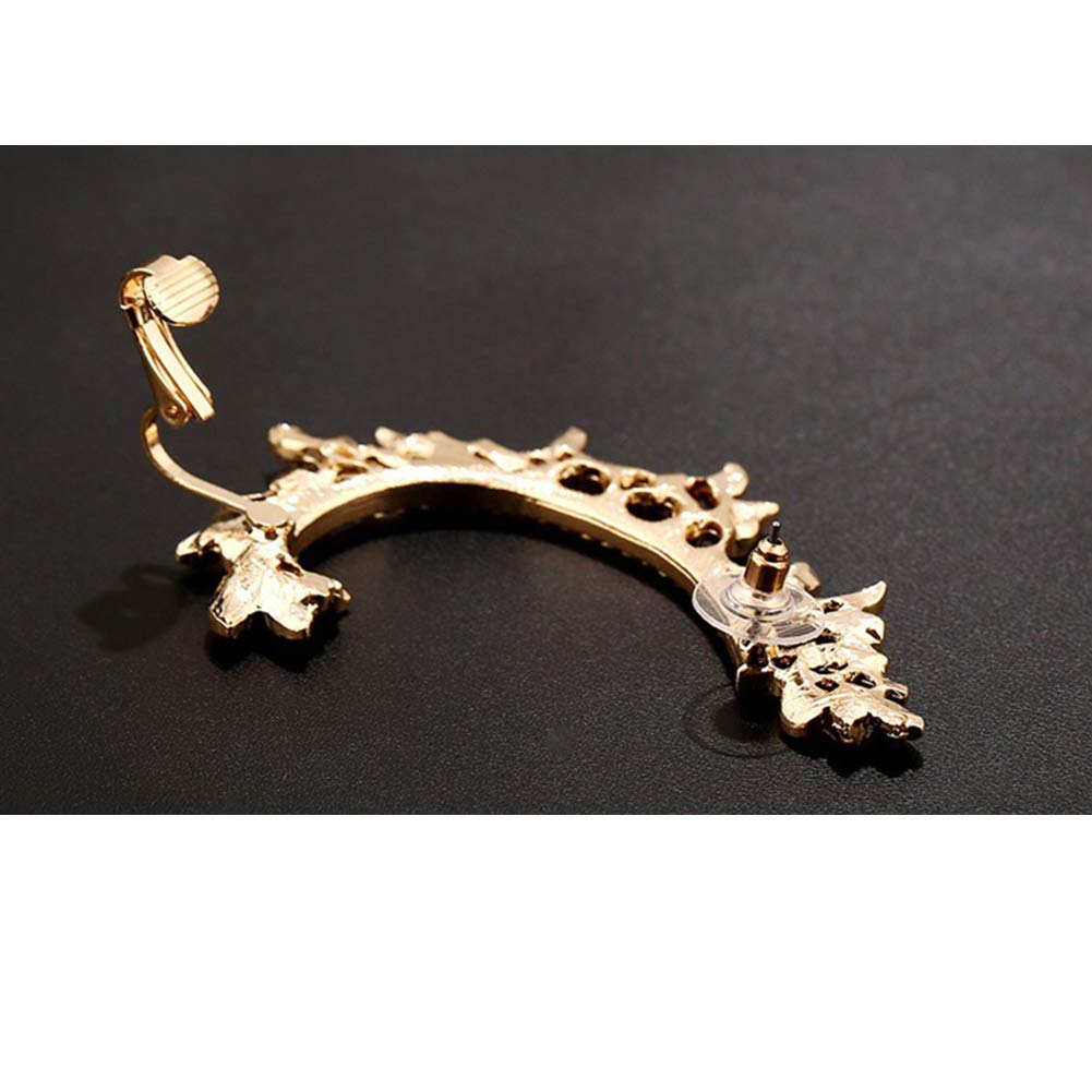Galaxia Air Crystals Ear Cuff Hoop - Hypoallergenic Climber Earrings for Parties