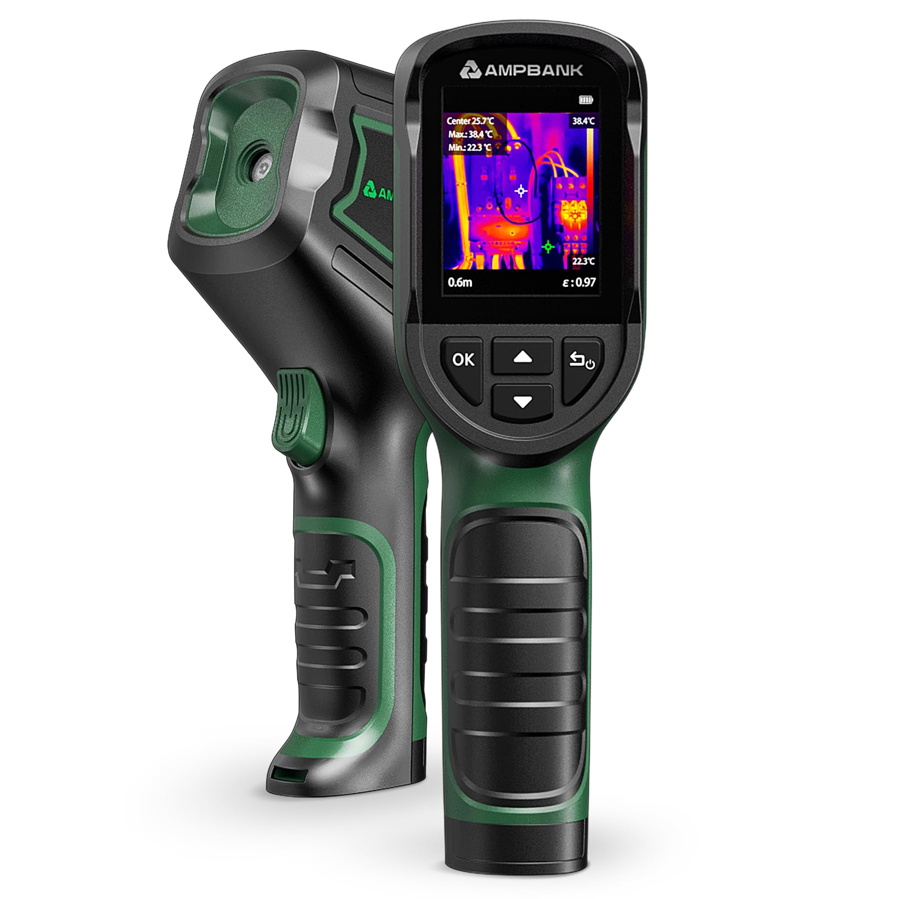 H128 Handheld Thermal Imaging Camera - 240x240 TISR Resolution, 25Hz IR Camera with -4°F to 842°F Range | 24H Battery Life, Temperature Alarm & IP65 Protection | for Home Inspection, Electrical Maintenance & HVAC Diagnosis