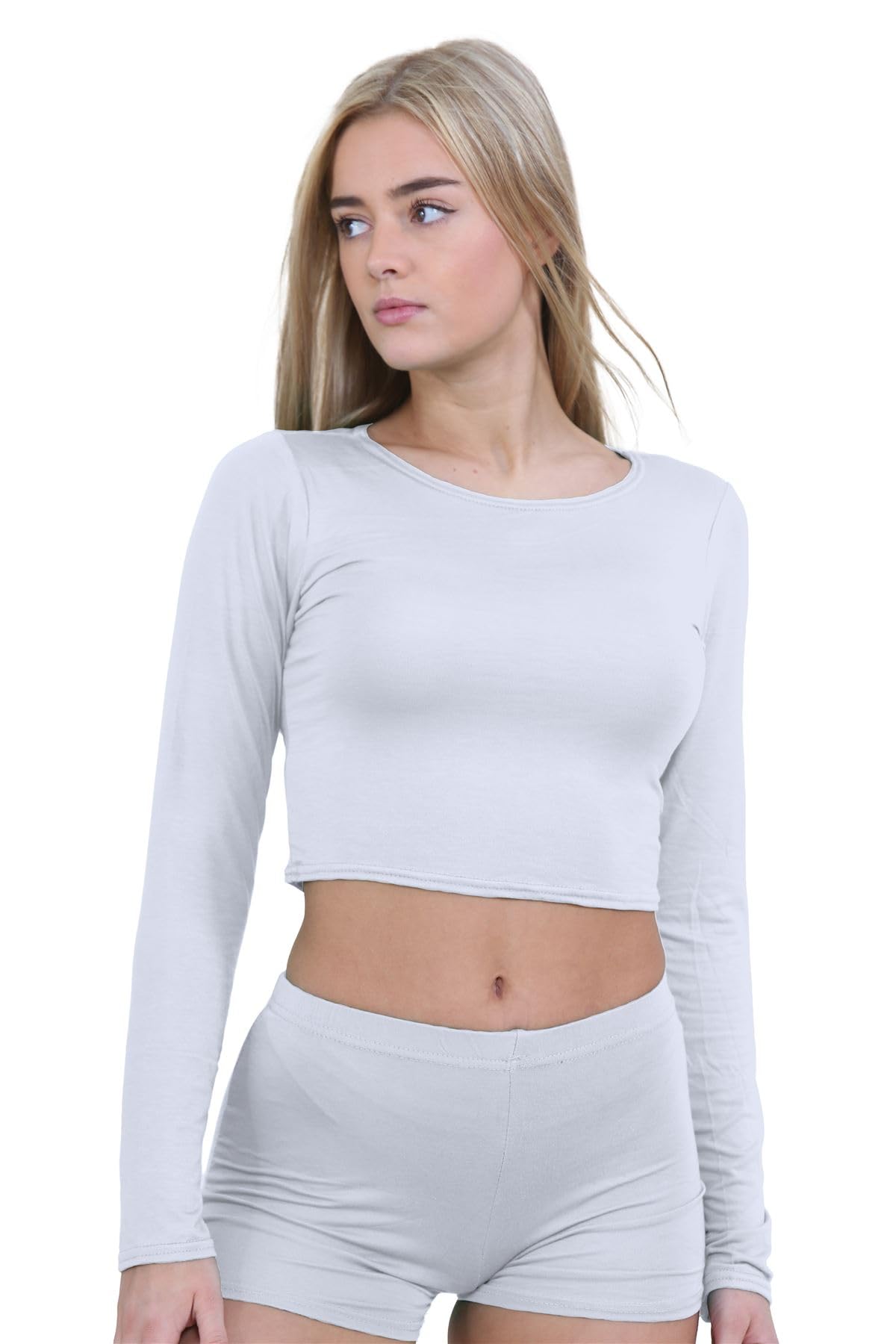 Janisramone® Women's Summer Tops - Trendy Crew Neck Long Sleeve Blouses for Casual & Dressy Occasions | Perfect for Office, Date Night & Outdoor Activities