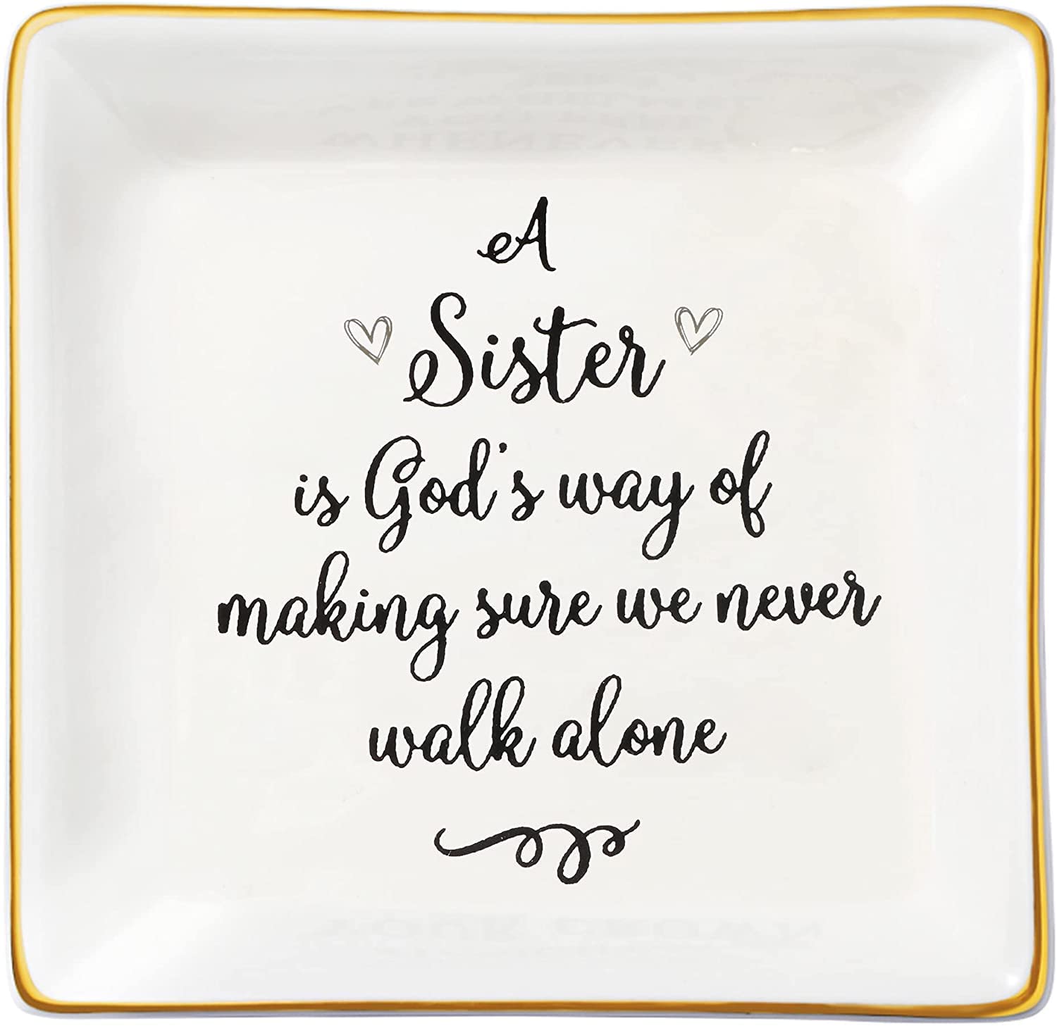 Jewelry Dish for Necklaces & Bracelets - Perfect Birthday Gift for Best Friend, Sister, or Soul Sister - Elegant Ring Dish for Jewelry Storage - Ideal for Mother's Day, Christmas, or Everyday Use at Home or Office