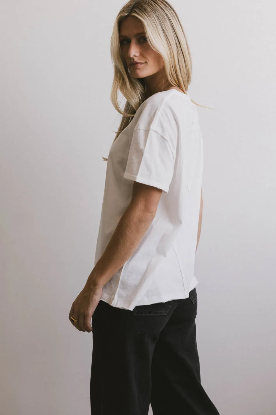 Gunner Basic Tee in Ivory - Soft Cotton Crewneck T-Shirt for Men | Casual Everyday Wear & Layering Essential | FINAL SALE