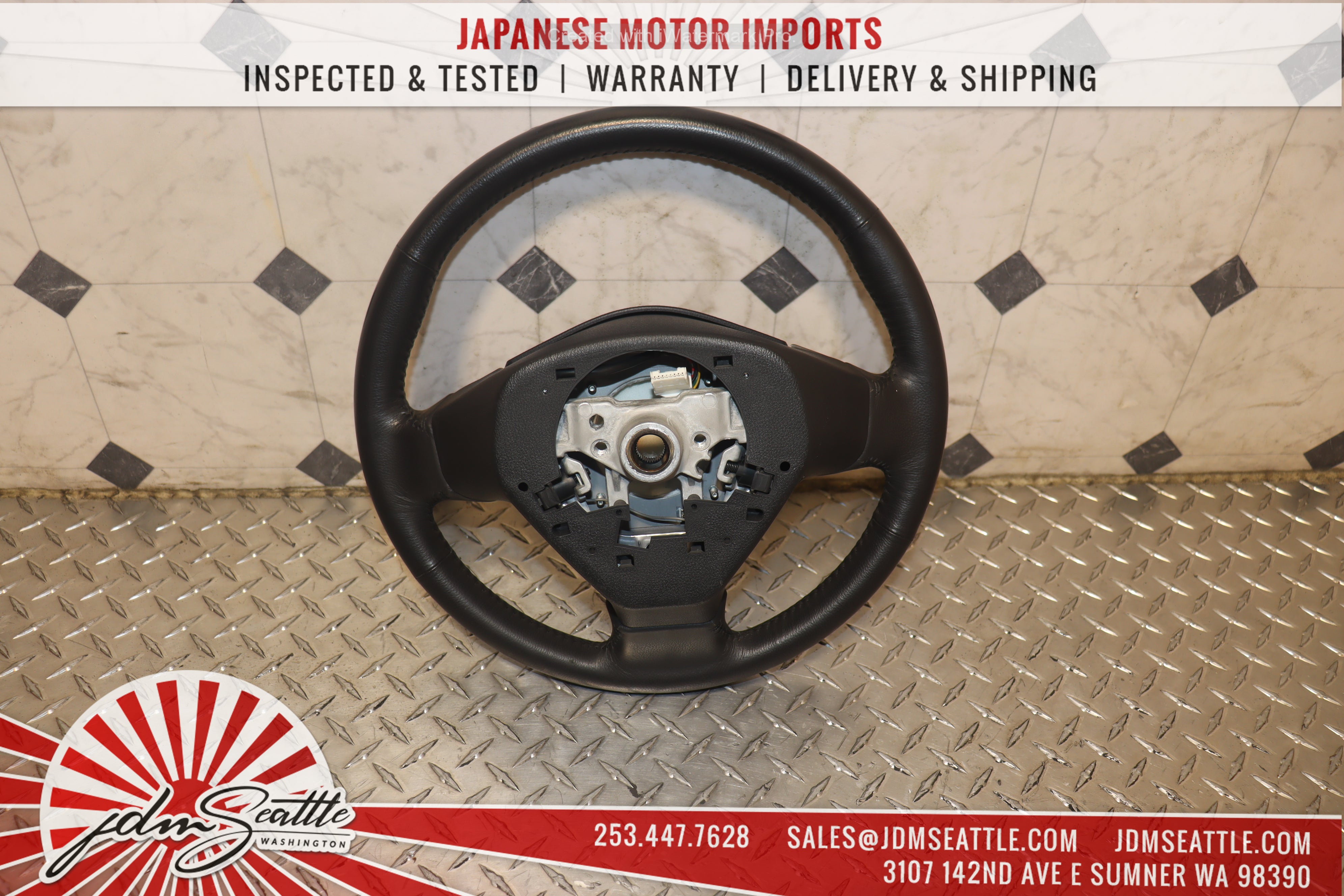 2008-2014 Subaru Impreza WRX STI GRB GVF OEM Steering Wheel - JDM Replacement for Enhanced Driving Experience - Perfect for Racing & Daily Commute
