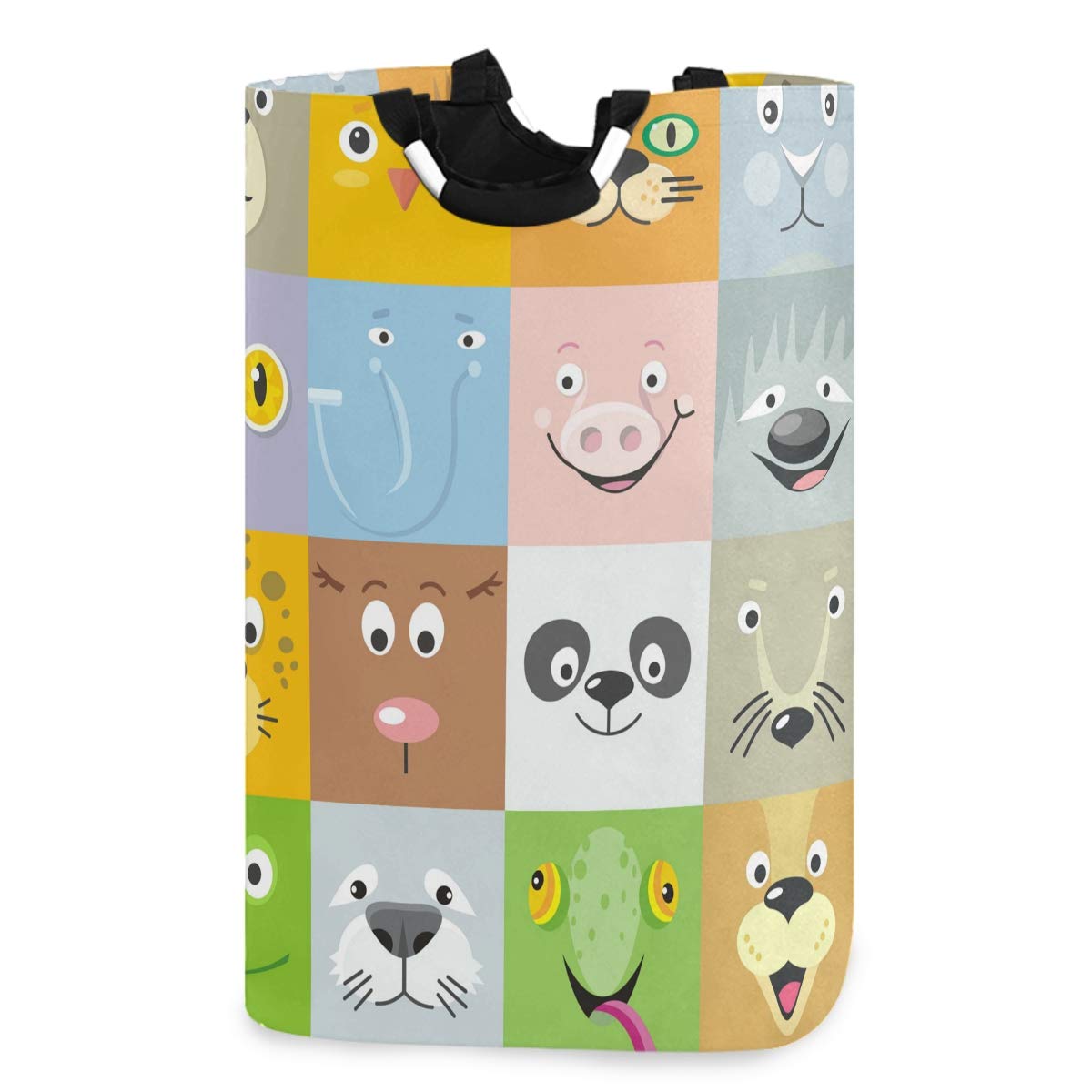 Colorful Animal Print Laundry Hamper - Large Waterproof Laundry Basket with Handles for Clothes Storage | Perfect for Kids Room, Dorm, Nursery & Laundry Room Organization