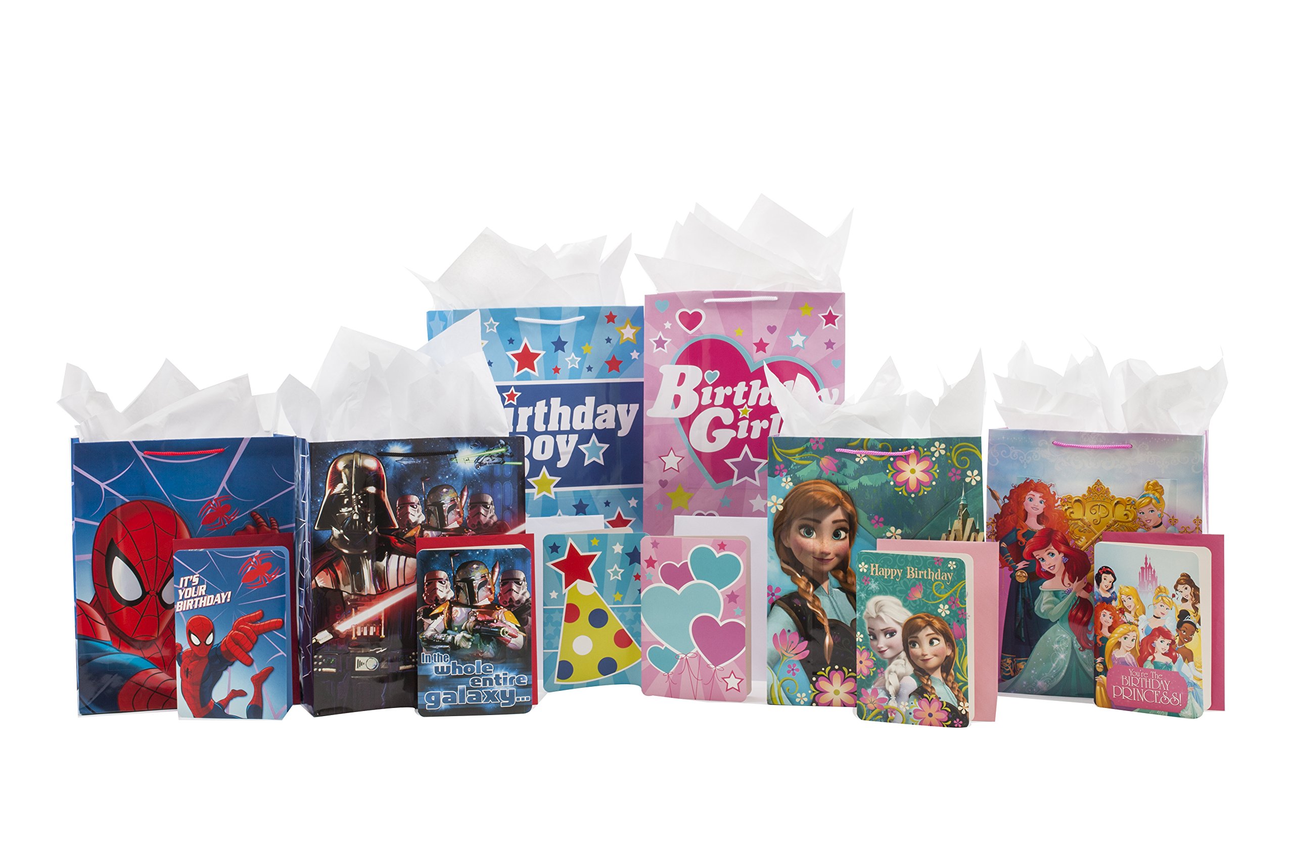 Hallmark 13-Inch Large Birthday Gift Bag Set with Greeting Card & Tissue Paper - Blue Star Design for Birthday Boy | Perfect for Kids' Parties, Gift Wrapping & Special Occasions