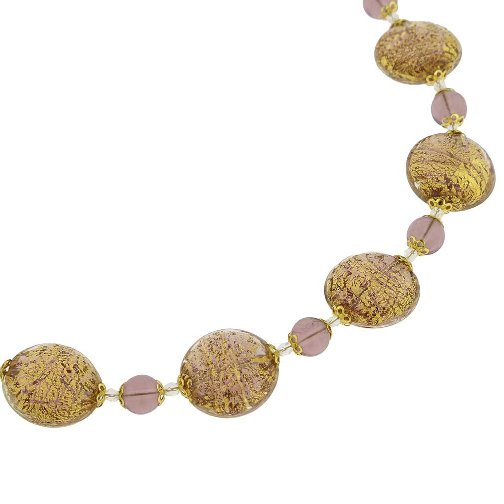 Authentic Murano Glass Necklace from Venice - Ca D'oro Purple Handcrafted Jewelry | Perfect for Weddings, Gifts & Special Occasions