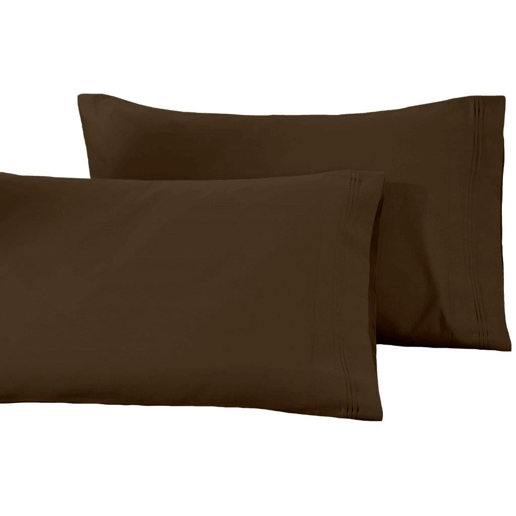 Luxury 1500 Thread Count Egyptian Cotton Pillowcase Set - 2 Piece, Ultra Soft & Breathable for Better Sleep - Perfect for Bedroom, Hotel, or Gift