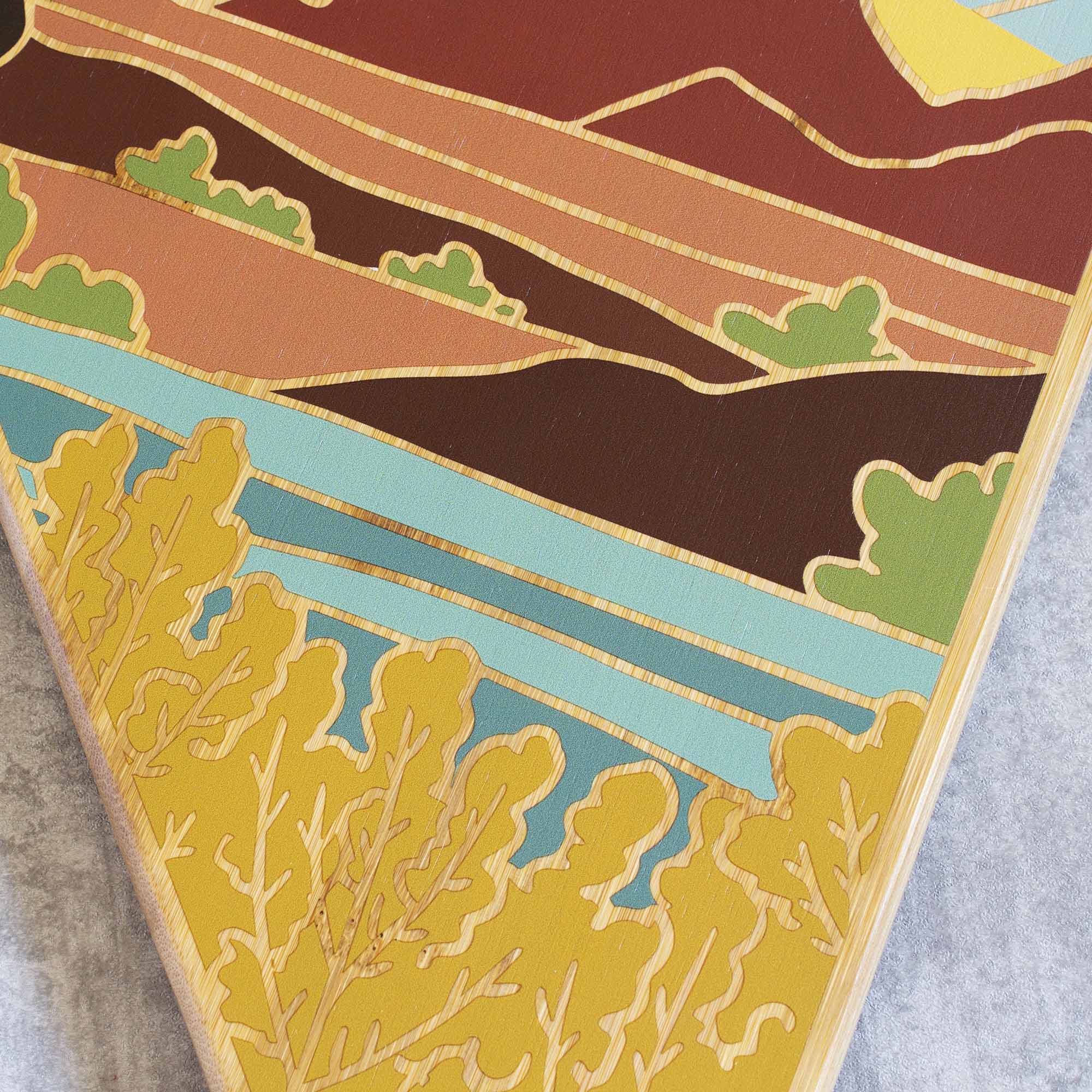 Premium Nevada Wood Cutting Board with Handcrafted Artwork by Summer Stokes – Perfect for Kitchen Prep, Charcuterie Boards & Home Decor