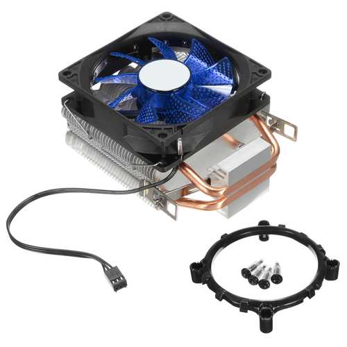 9cm LED 3-Pin CPU Cooling Fan - Quiet Cooler Heat Sink for Intel LGA 1155/1156 & AMD 754/AM2/AM2+/AM3/FM1 Sockets - Perfect for Gaming PC and Desktop Computer Cooling