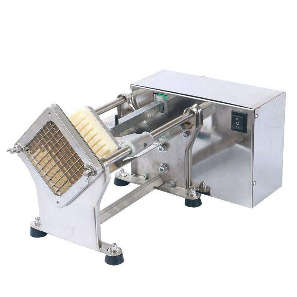 DYRABREST Commercial Electric French Fry Cutter - Stainless Steel Potato Slicer Machine with 3 Interchangeable Blades (6mm, 9mm, 13mm) for Restaurant, Fast Food, and Home Kitchen Use - Perfect for Making Crispy Fries, Hash Browns, and Veggie Sticks
