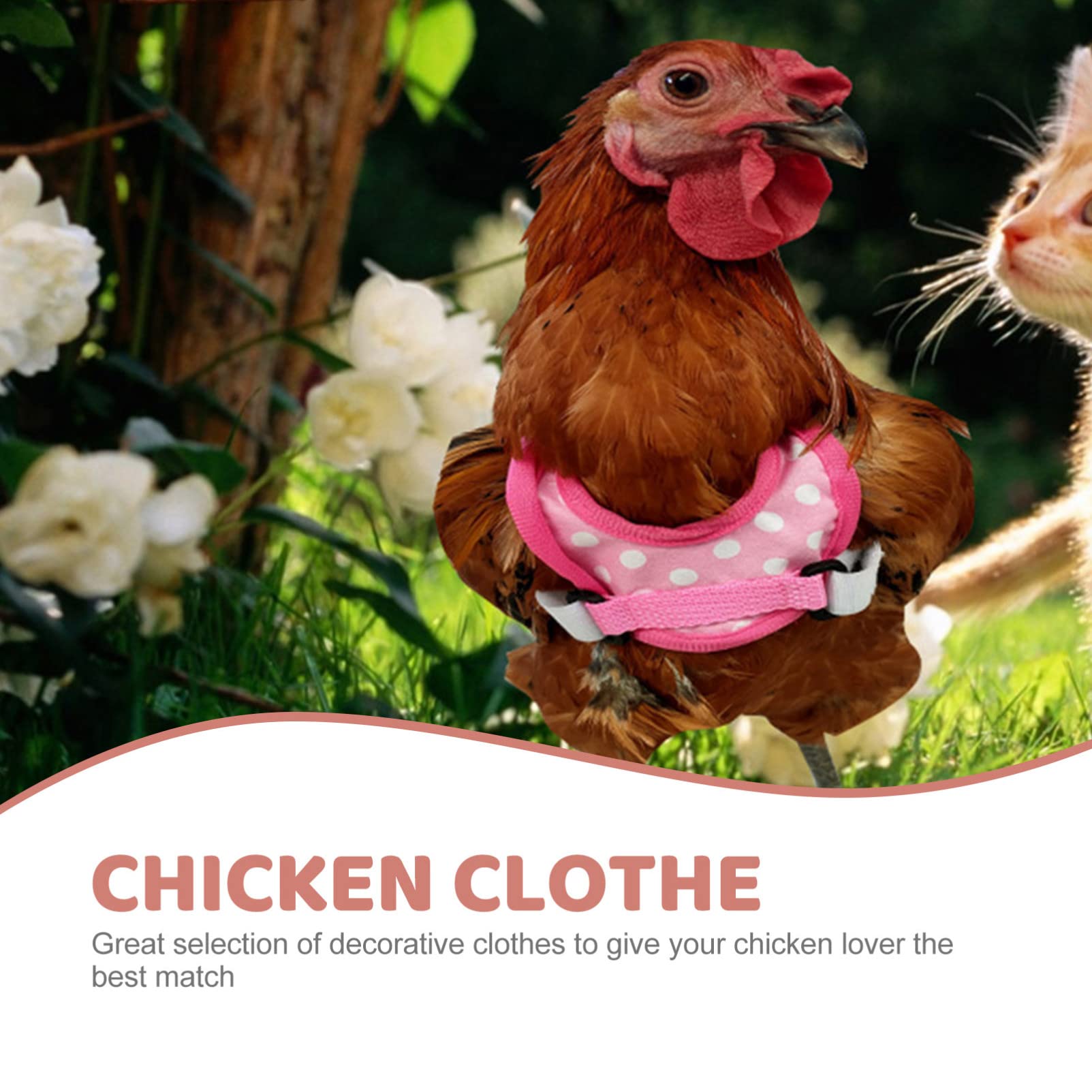 **iPetBoom Adjustable Chicken Harness & Vest - Soft Polyester Pet Chicken Clothing with Comfortable Belt - Perfect for Backyard Free-Range, Training & Outdoor Adventures**