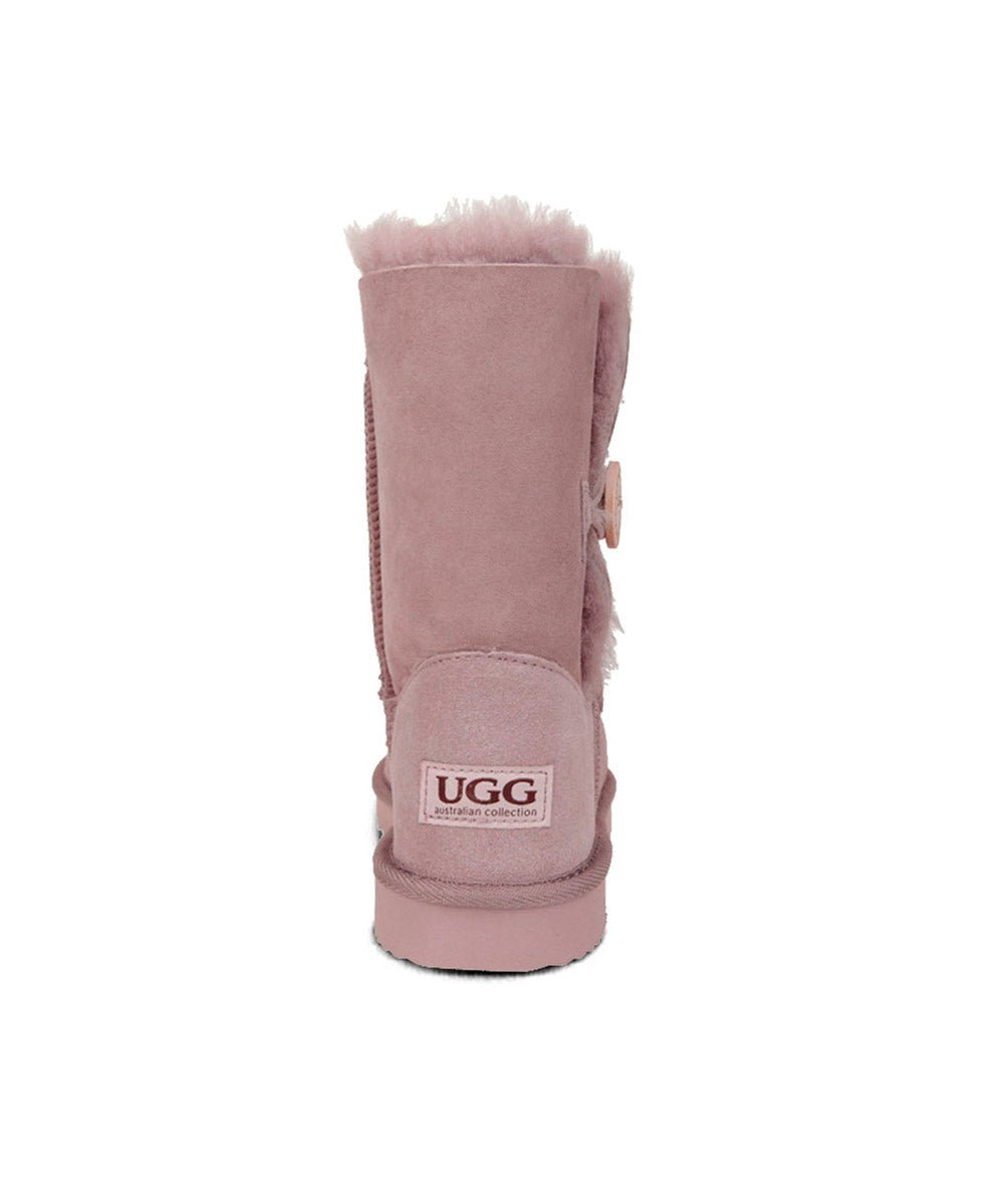 Women's UGG Premium Short Button Boots - Warm Winter Snow Boots for Women | Cozy & Stylish Ankle Boots for Cold Weather, Outdoor Activities & Casual Wear