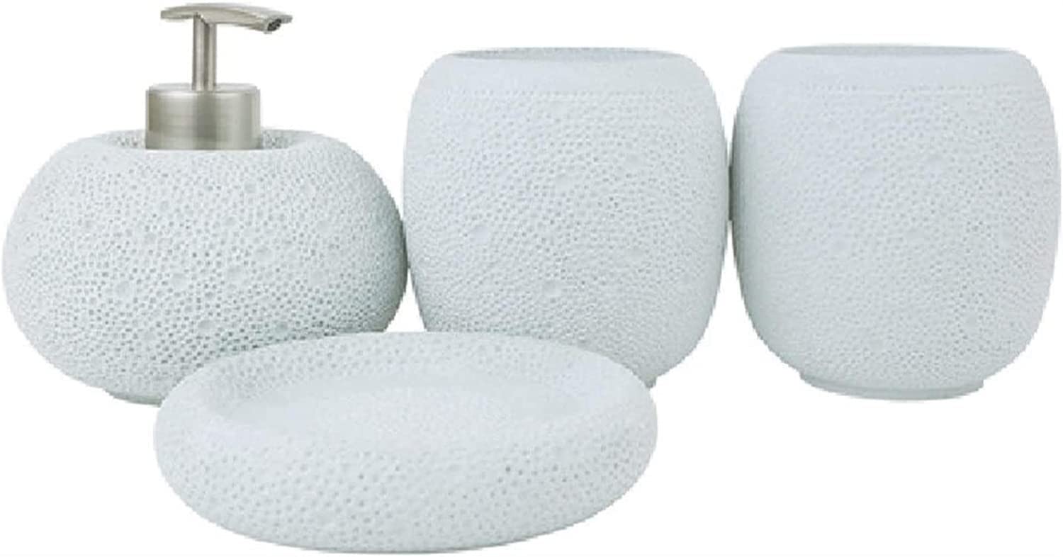 Ceramic Bathroom Accessories Set - Soap Dispenser, Toothbrush Holder & Soap Dish - Modern Home & Hotel Bathroom Decor - Perfect for Couples & Family Use (Color: B) - Ideal for Guest Bathrooms, Master Suites & Spa-Style Retreats