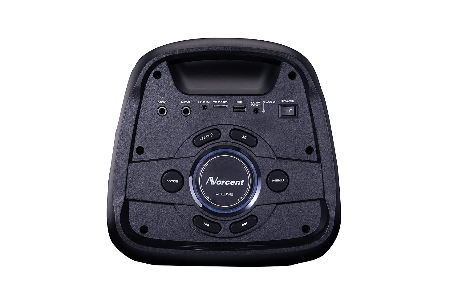 Norcent NSP-26 6.5 Inch Portable Bluetooth Speaker with LED Party Lights - 3600mAh Rechargeable Battery, 5 Hours Playtime, Wireless Outdoor Speaker for Beach, Pool Parties & Camping
