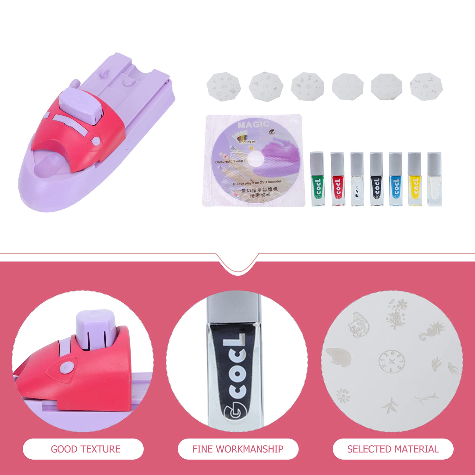 Professional Nail Art Printing Machine Kit - DIY Manicure Tool with Small Steel Plate for Nail Polish Designs | Perfect for Home Salon, Nail Artists & DIY Enthusiasts