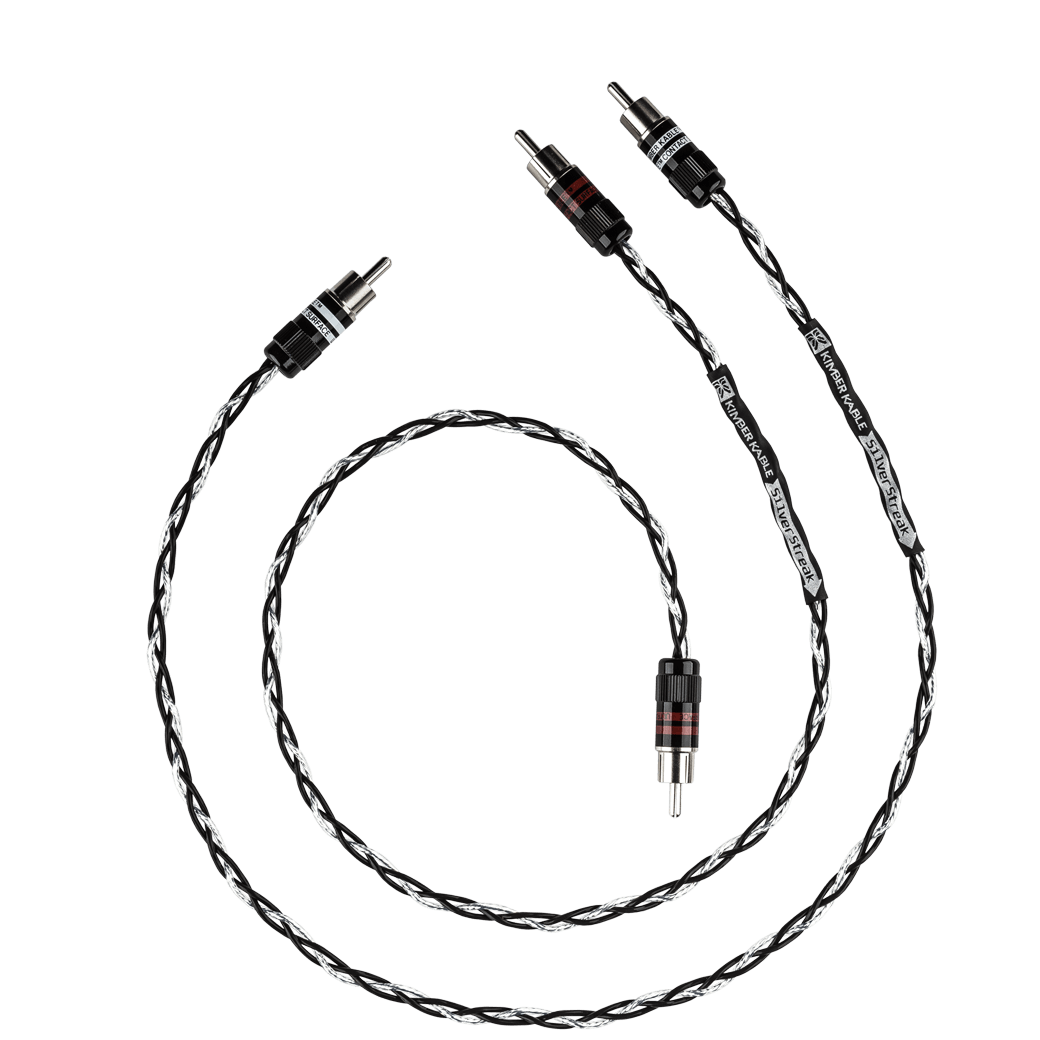 Premium Kimber Kable Silver Streak SE Analog RCA Interconnect Cable (Pair) - High-End Audio Connection for Home Theater & Hi-Fi Systems