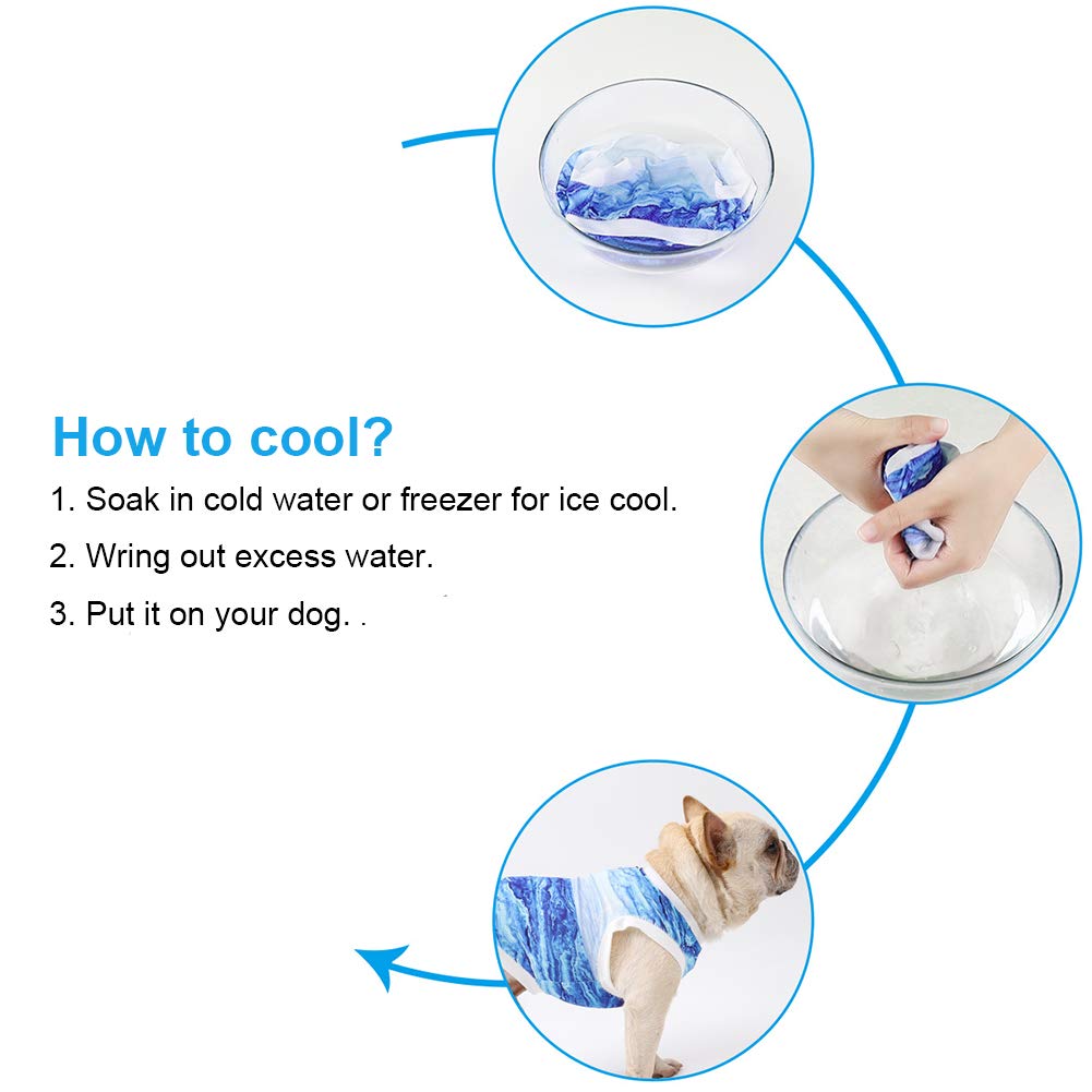Dog Cooling Vest - Breathable Summer Cooling Jacket for Small & Medium Dogs & Cats - Sun Protection & Anxiety Relief for Outdoor Walking, Training, Hiking - Soft & Comfortable Pet Cooling Coat for Hot Weather