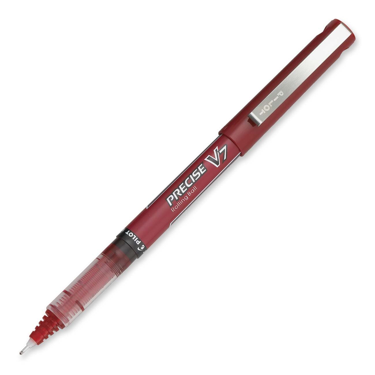 Pilot Precise V7 Stick Rolling Ball Pens - Fine Point 0.7mm Red Ink - 6-Pack (35352) - Perfect for Office Work, School Notes & Everyday Writing Tasks