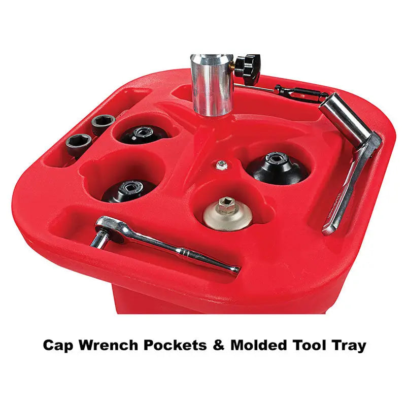 JohnDow Portable Poly Oil Drain (27 Gallon) - Heavy-Duty Oil Drain Pan for Automotive, Marine & Industrial Use - Easy Transport & Spill-Free Oil Changes