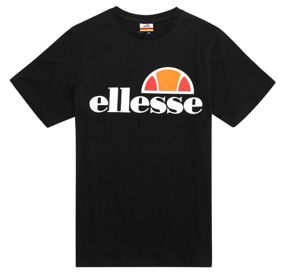 Ellesse Men's Prado Black T-Shirt - Slim Fit Casual Cotton Tee for Everyday Wear, Gym & Street Style