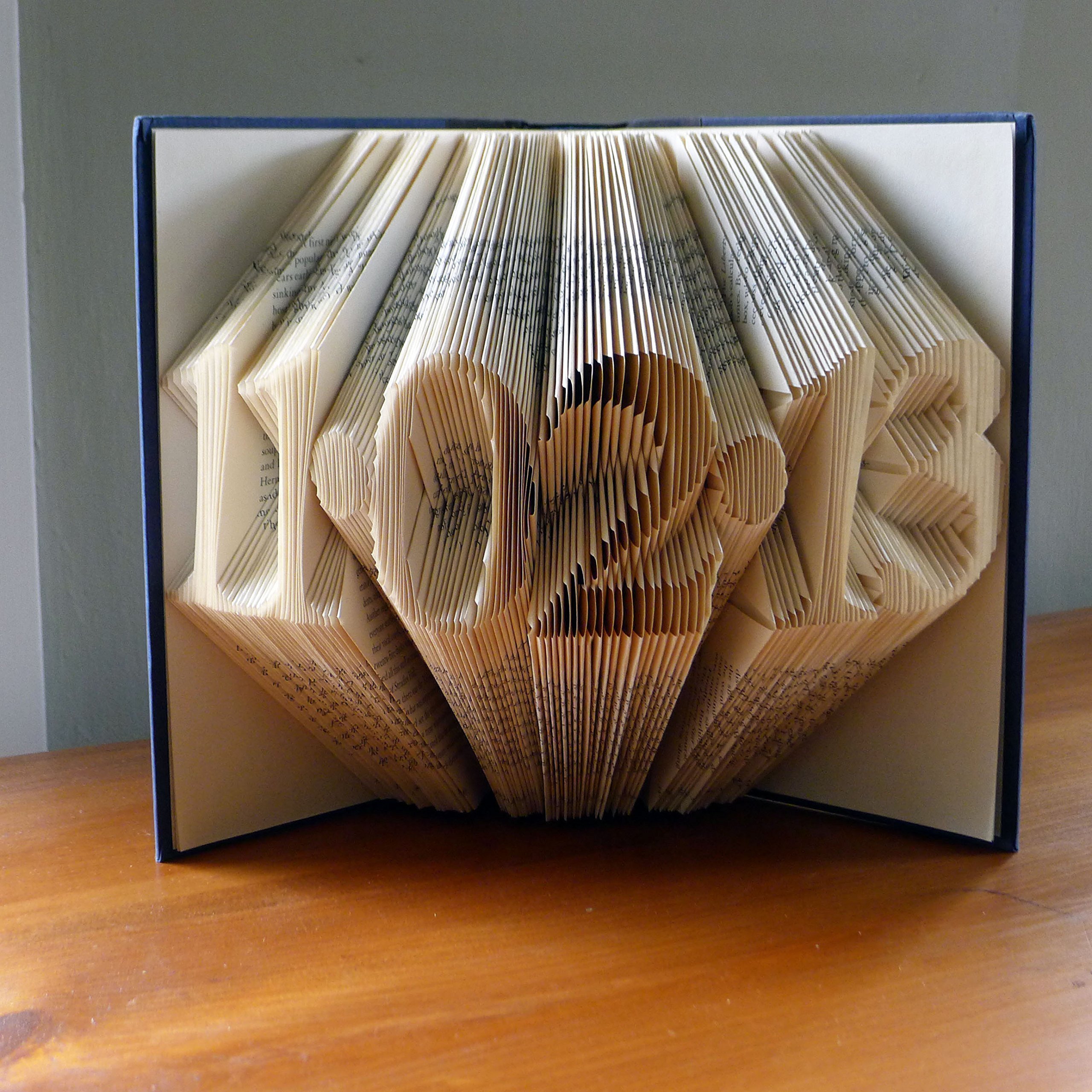 Personalized Folded Book Wedding Date Anniversary Gift - Custom First Year Paper Gift for Husband, Wife, Couples - Unique Save the Date Keepsake - Perfect for Anniversaries, Birthdays & Baby Showers - Romantic Home Decor & Special Occasion Present