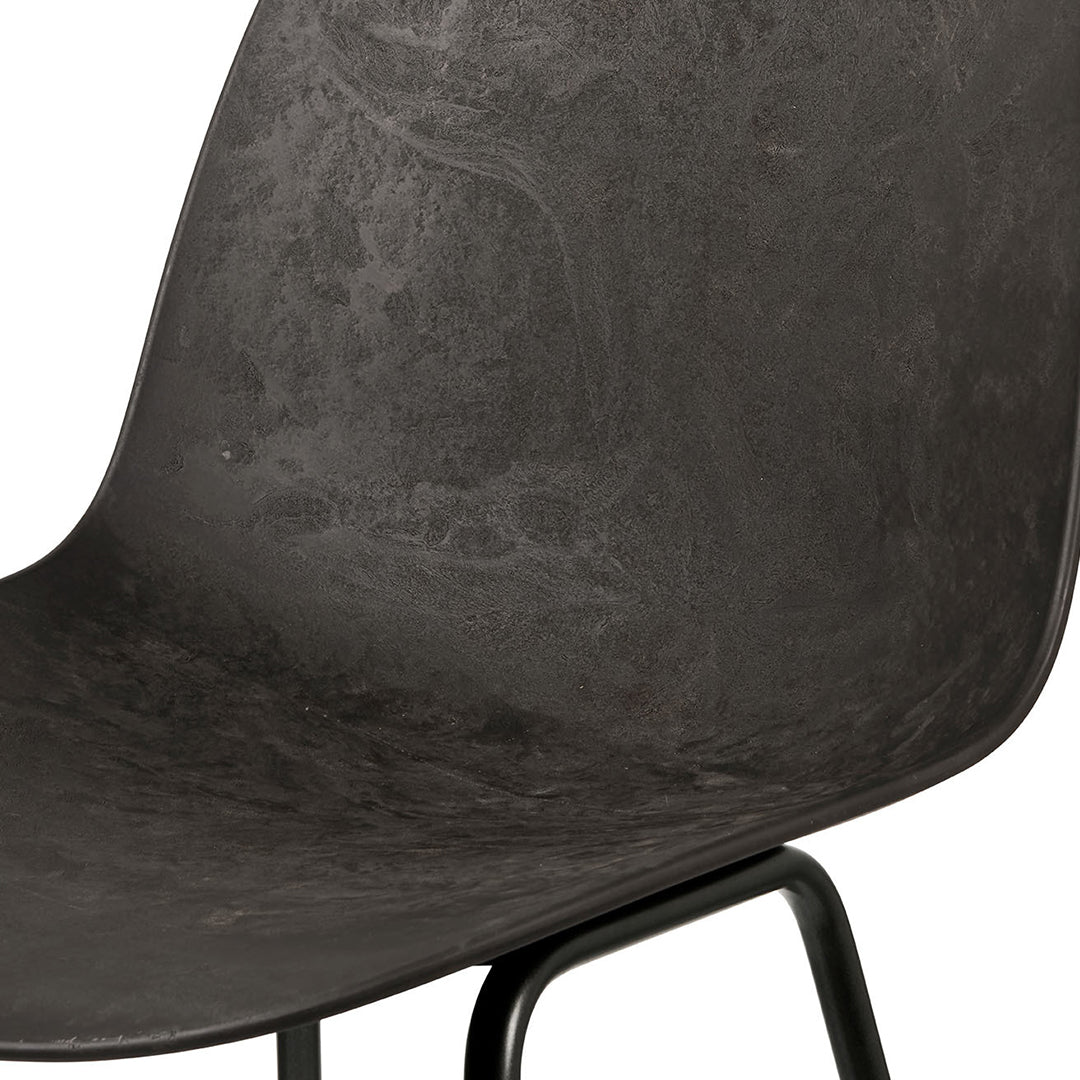 Eternity Counter Stool - Modern Kitchen Bar Stools with Back Support, Adjustable Height for Breakfast Nook, Dining Counter, or Home Bar - Set of 2, Black PU Leather Seat