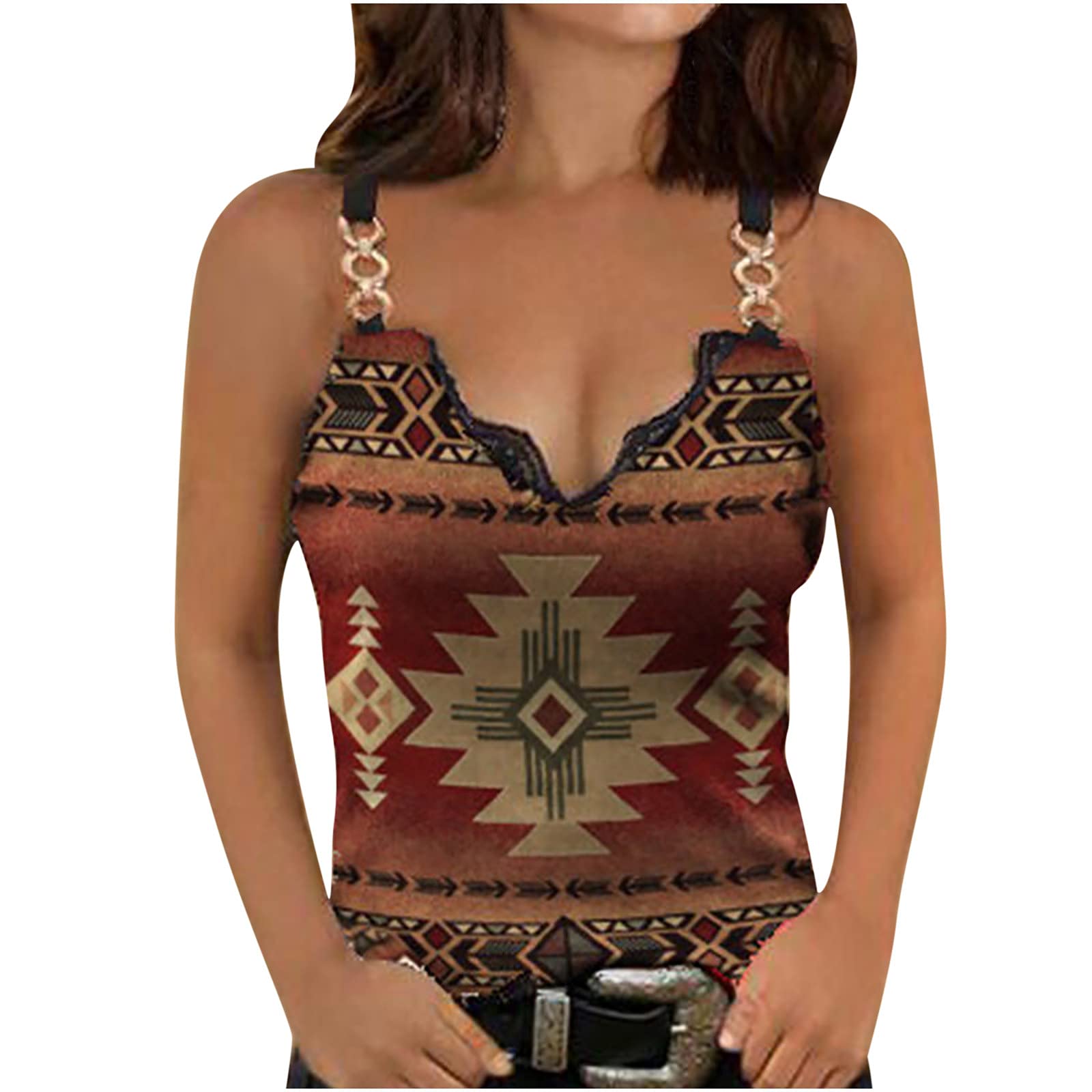 Women's Summer Lace Splicing Tank Tops - Butterfly Graphic Sleeveless Blouse & Cami Shirts for Casual Wear, Beach Outfits, and Summer Fashion