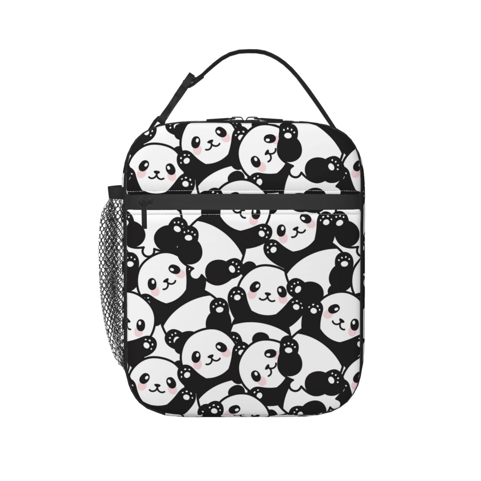 Eco-Friendly Reusable Panda Lunch Bag for Women & Men - Insulated Leakproof Lunch Tote for Office, School & Picnic - Cute Cartoon Panda Design Lunch Box for Adults, Teens & Kids - Perfect for Work, School, Travel & Outdoor Activities
